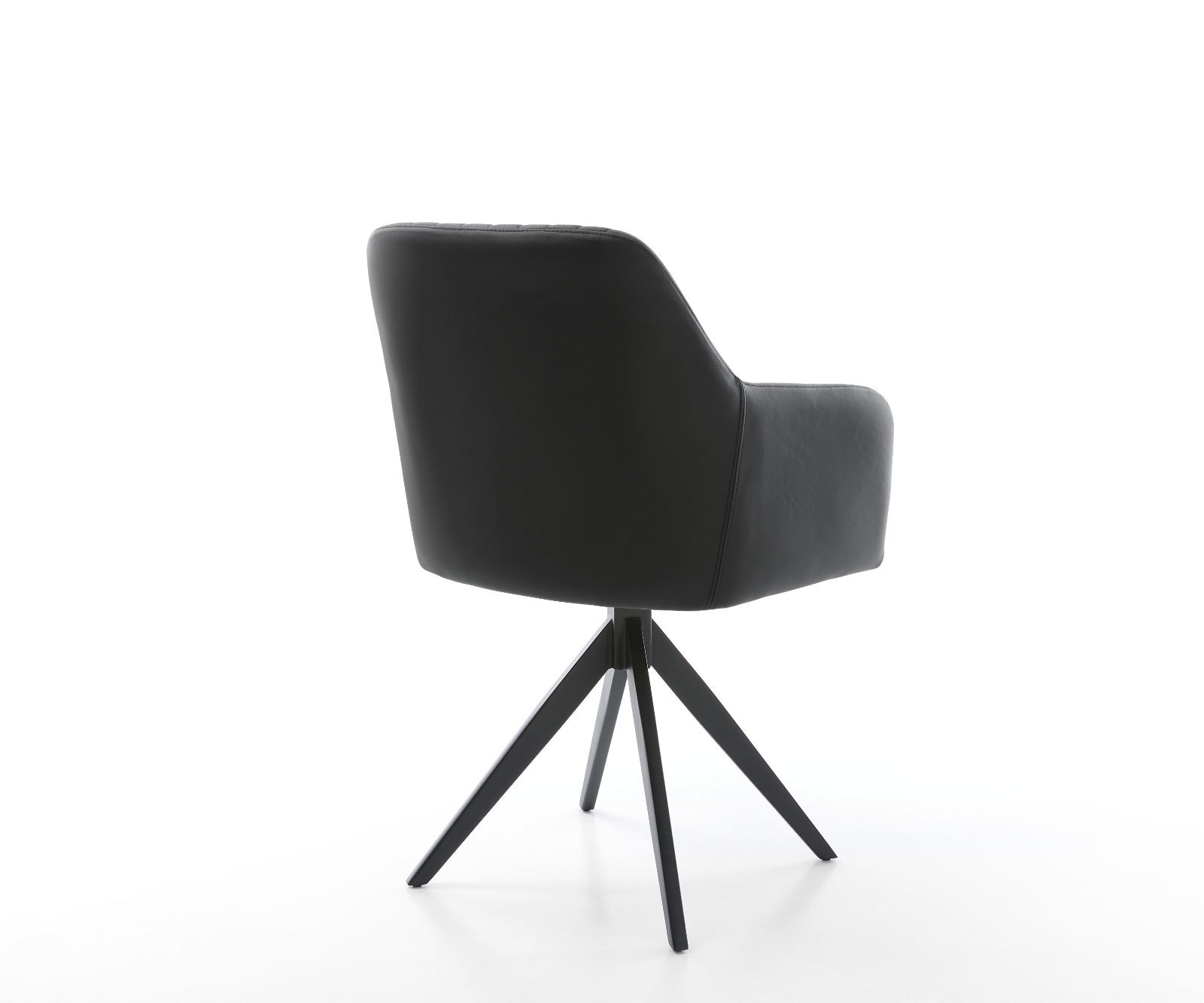 Esszimmerstuhl Greg-Flex Echt-Leder Schwarz Kreuzgestell kantig Schwarz Taschenfederkern 4 Esszimmerstuhl Greg-Flex Echt-Leder Schwarz Kreuzgestell kantig Schwarz Taschenfederkern 4