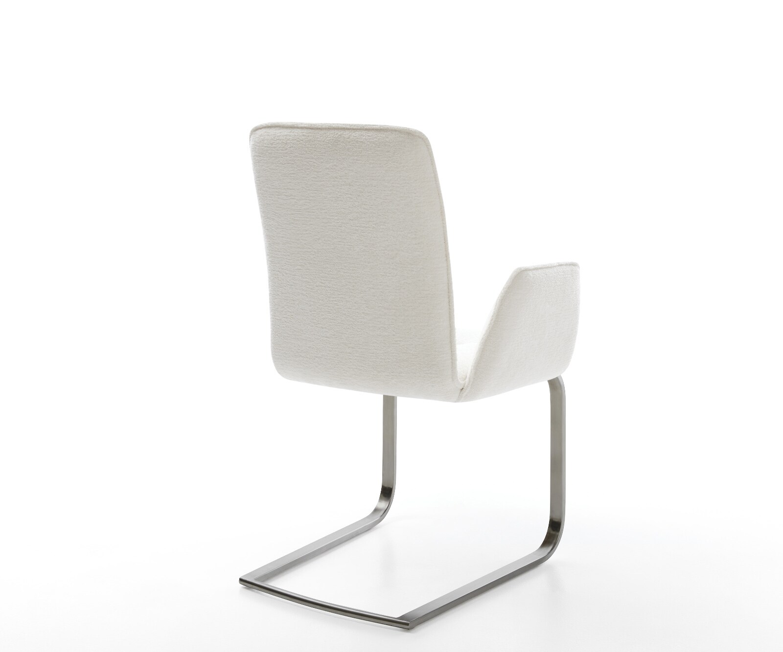 Cantilever Vinja-Flex bouclé doux beige pied cantilever plat grafiete 5