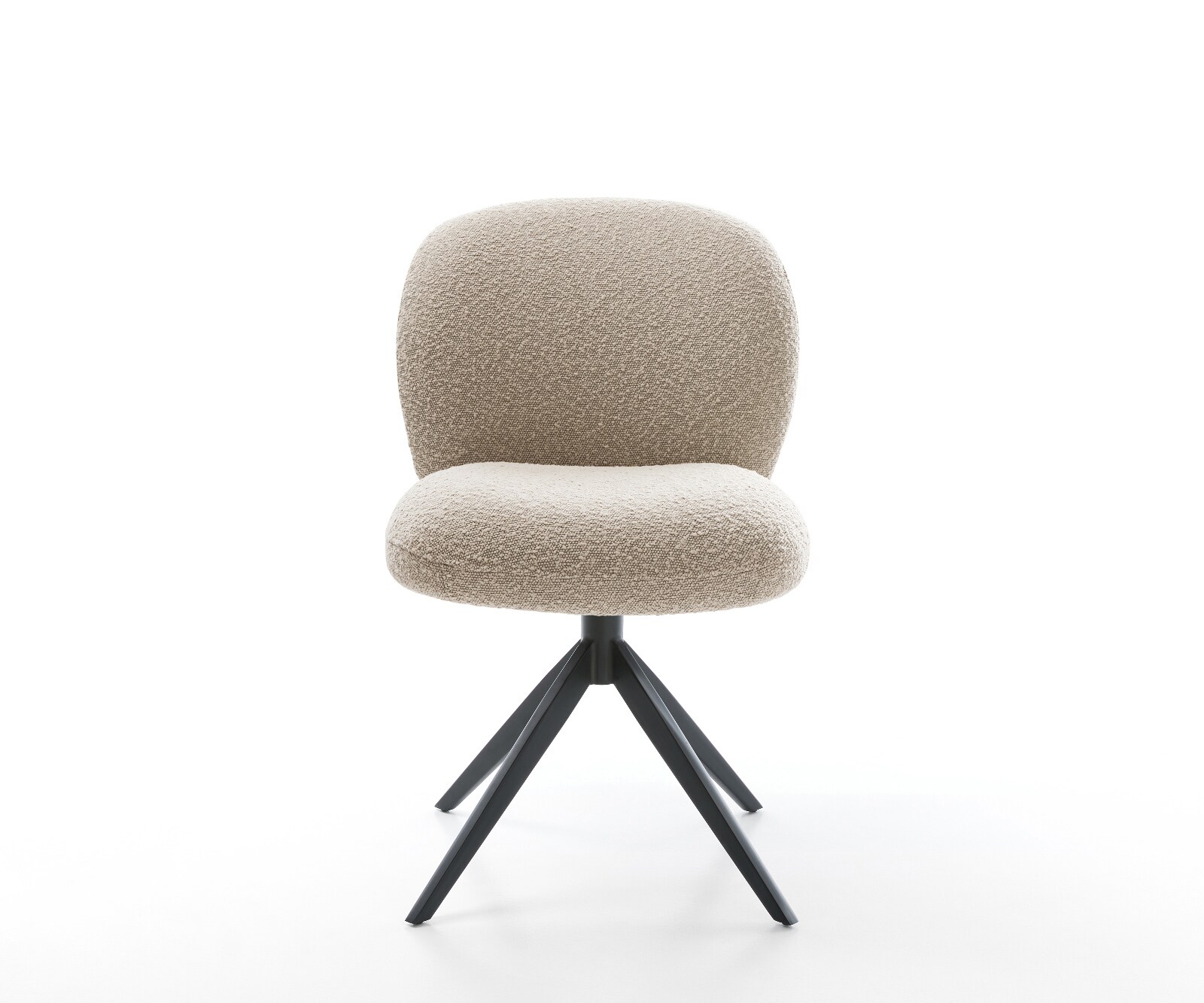 Chaise-pivotante Nube-Flex bouclé boue pied croisé large noir pivotement sur 360° fonction bascule ressorts ensachés 1