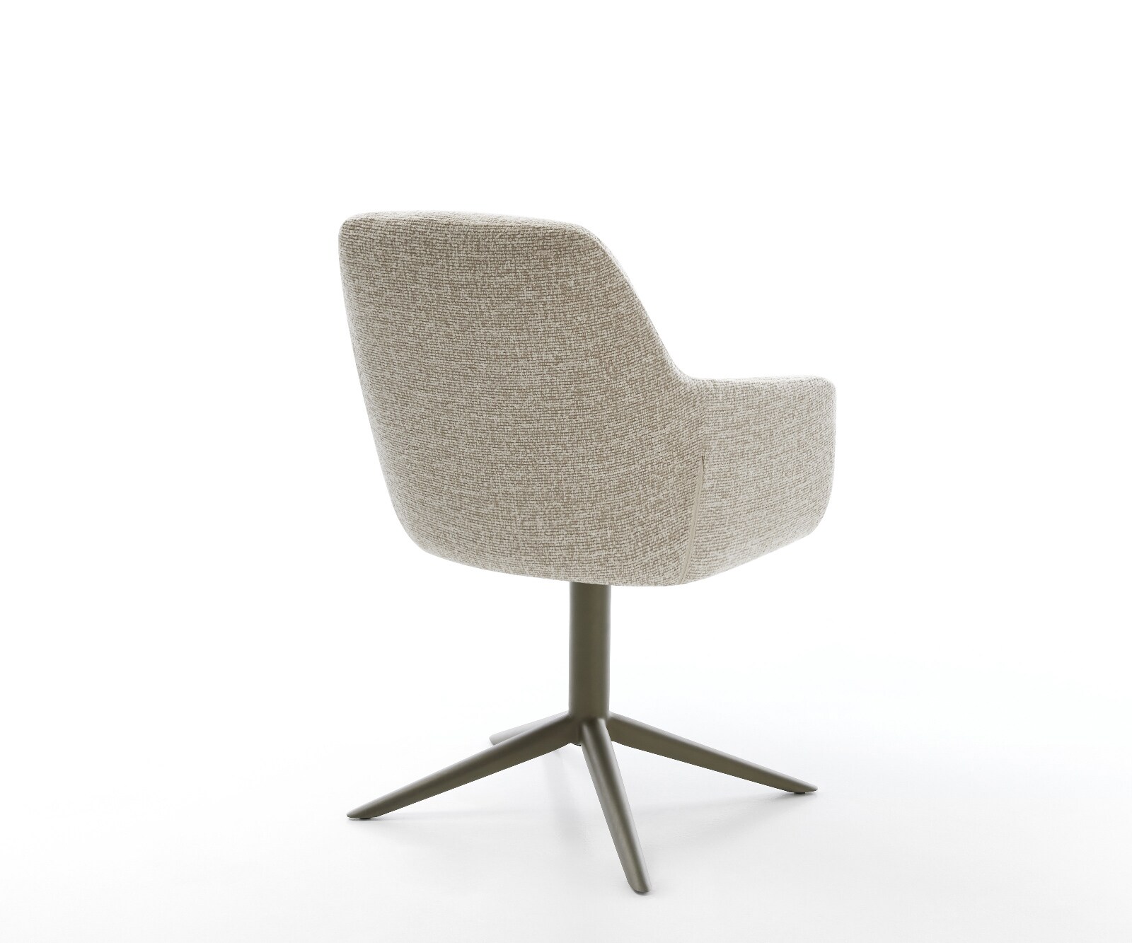 Drehstuhl Pejo-Flex Webstoff Soft Beige Fußkreuz Effektfinish Titan 360° drehbar Wippfunktion Taschenfederkern 5