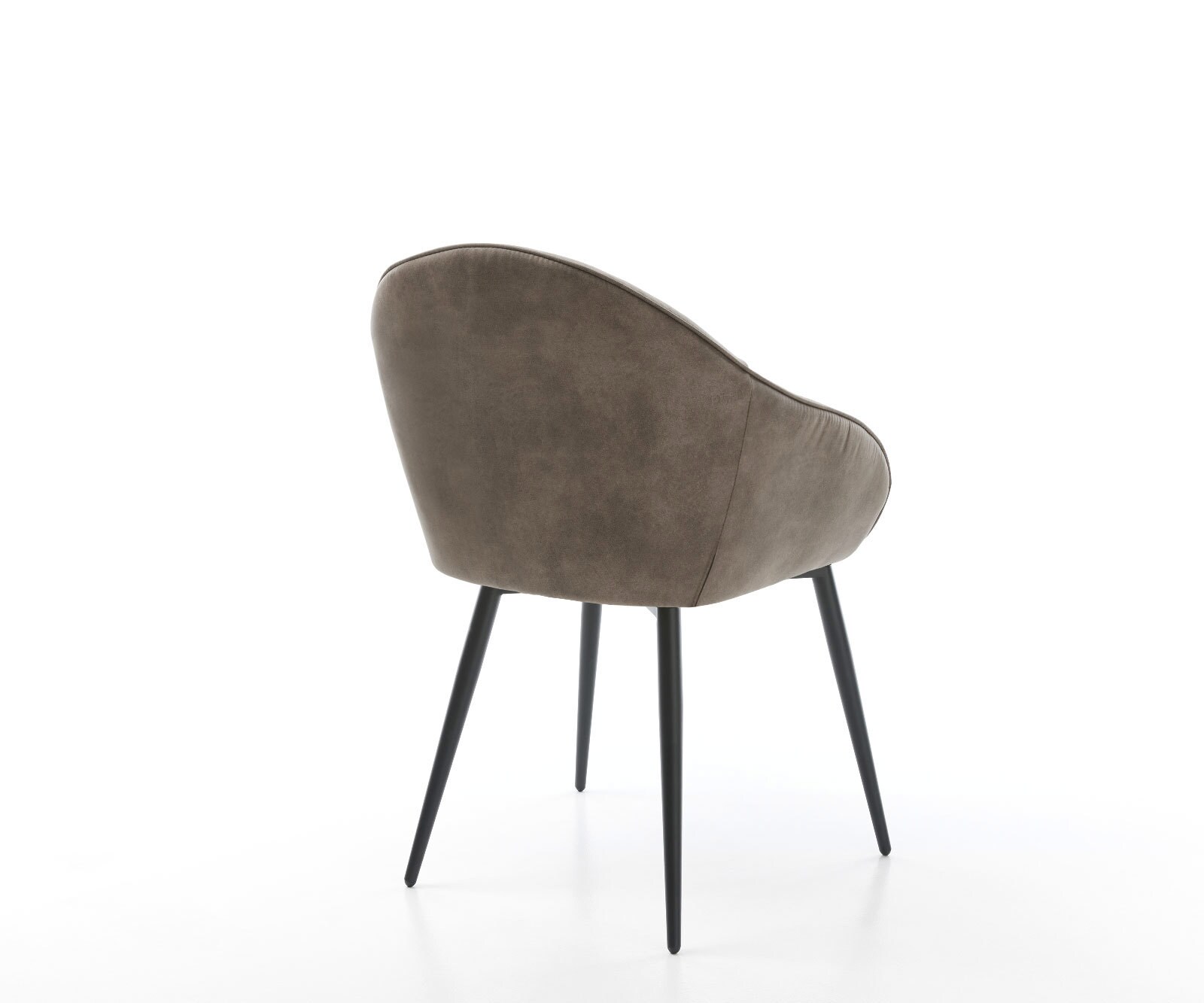 Esszimmerstuhl Gaio-Flex Mikrofaser Taupe Vintage 4-Fuß konisch Schwarz 4 Esszimmerstuhl Gaio-Flex Mikrofaser Taupe Vintage 4-Fuß konisch Schwarz 4