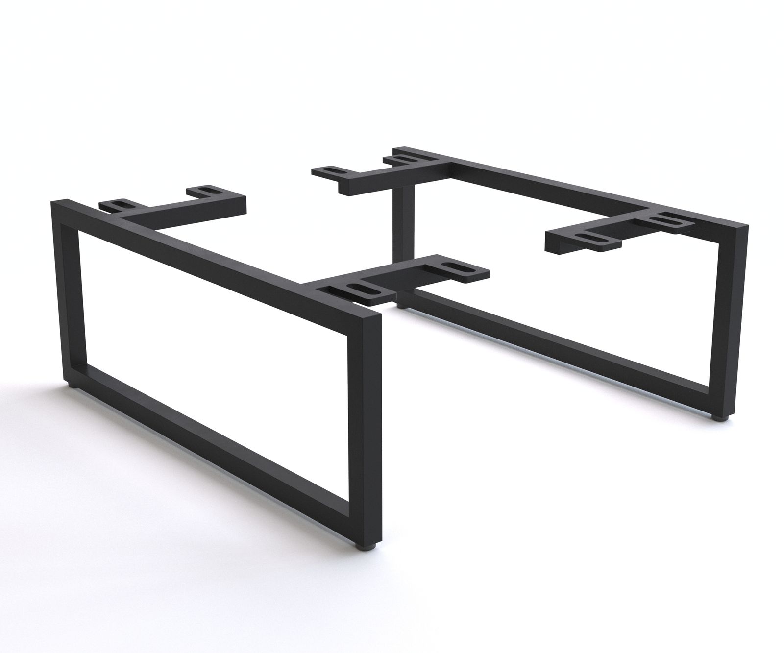 Fuß Kufe schmal 15 cm Metall Schwarz für Kastenmöbel der Tiefe 40 cm (2er Set)