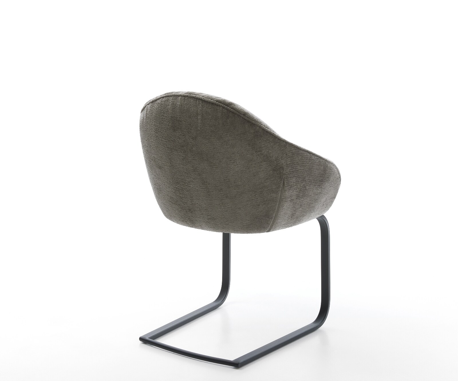 Cantilever Gaio-Flex bouclé doux couleur boue pied cantilever plat noir 5