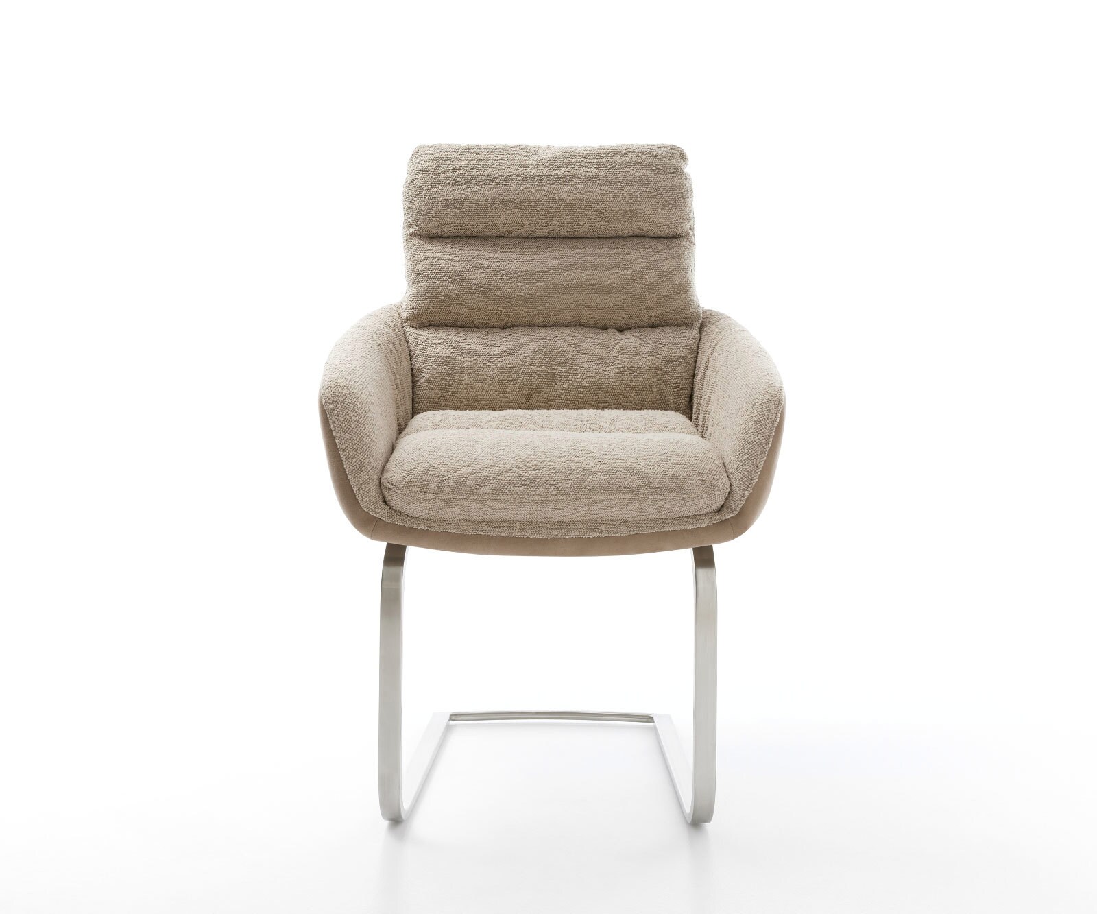 Freischwinger Abelia-Flex mit Armlehnen Materialmix Schlamm Freischwinger flach Edelstahl 1 Freischwinger Abelia-Flex mit Armlehnen Materialmix Schlamm Freischwinger flach Edelstahl 1