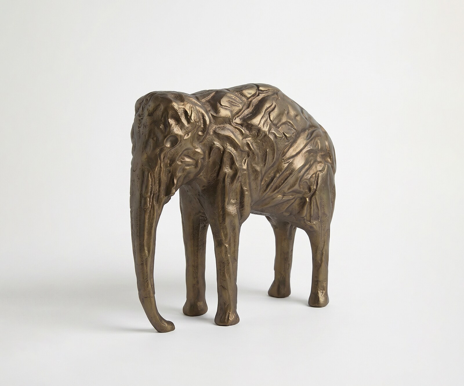 Figur Tembo B36 x T13 x H35 cm Aluminium Aurum Satin Handgemacht