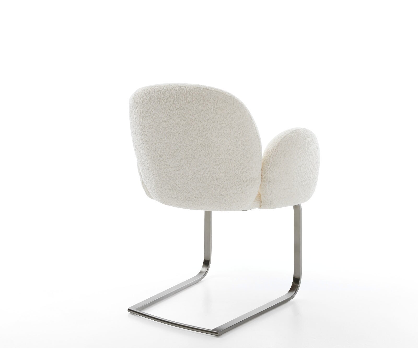 Cantilever Nube-Flex mit Armlehnen bouclé blanc pied cantilever plat grafiete ressorts ensachés 5
