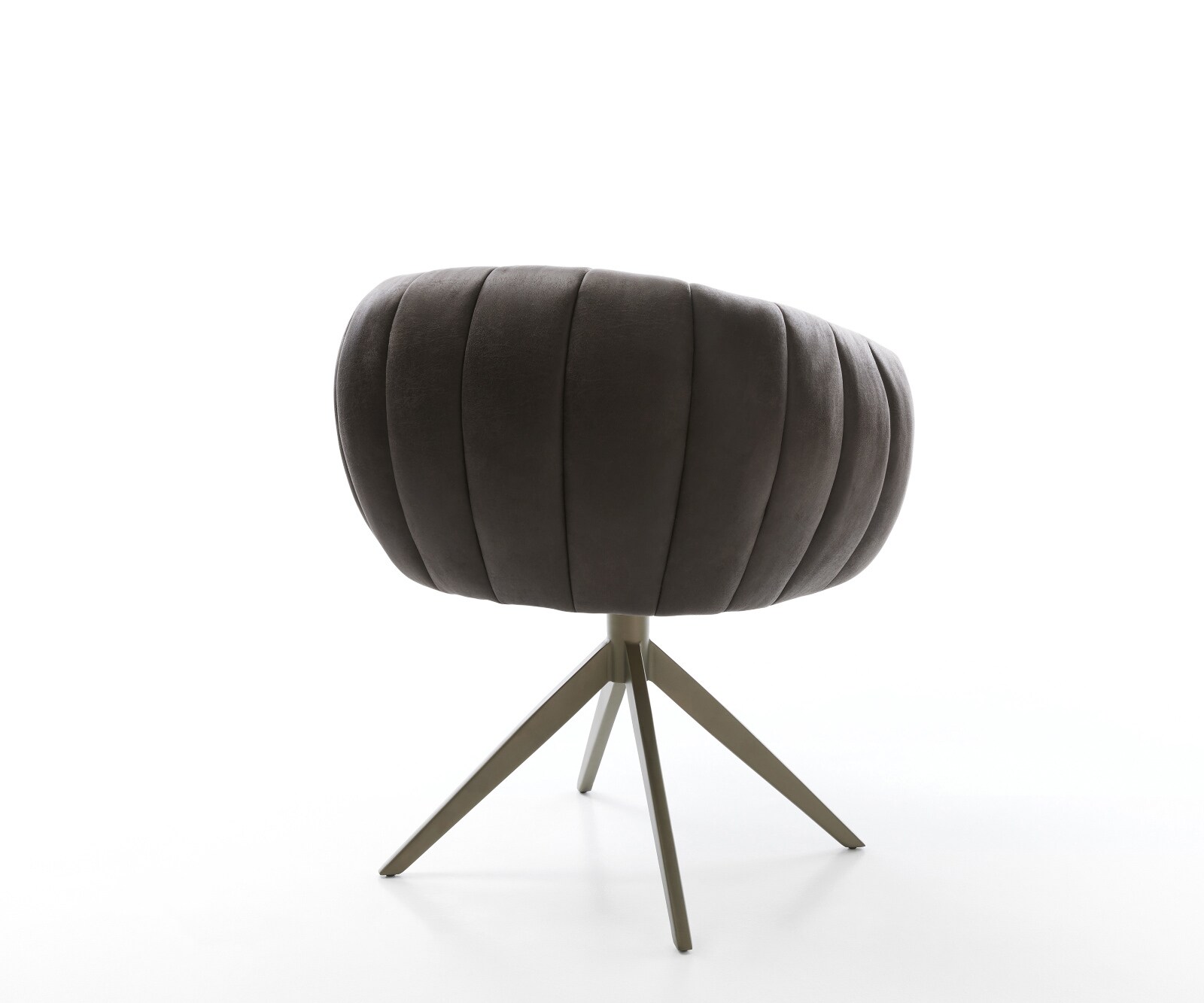 Drehstuhl Jada-Flex Mikrofaser Anthrazit Vintage Kreuzgestell breit Effektfinish Titan 360° drehbar Wippfunktion Taschenfederkern 4