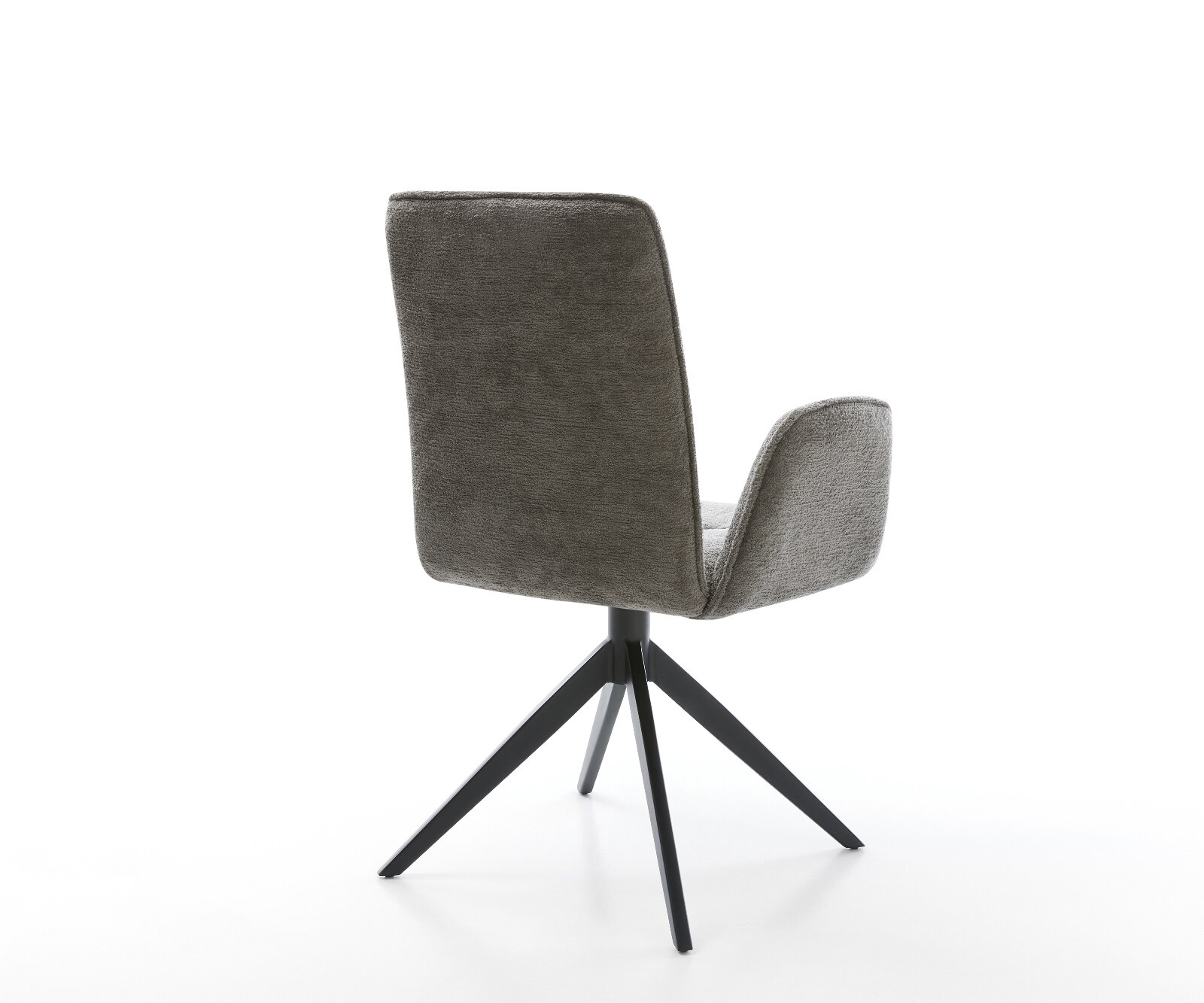 Drehstuhl Vinja-Flex Bouclé Soft Schlamm Kreuzgestell breit Schwarz 360° drehbar Wippfunktion 5