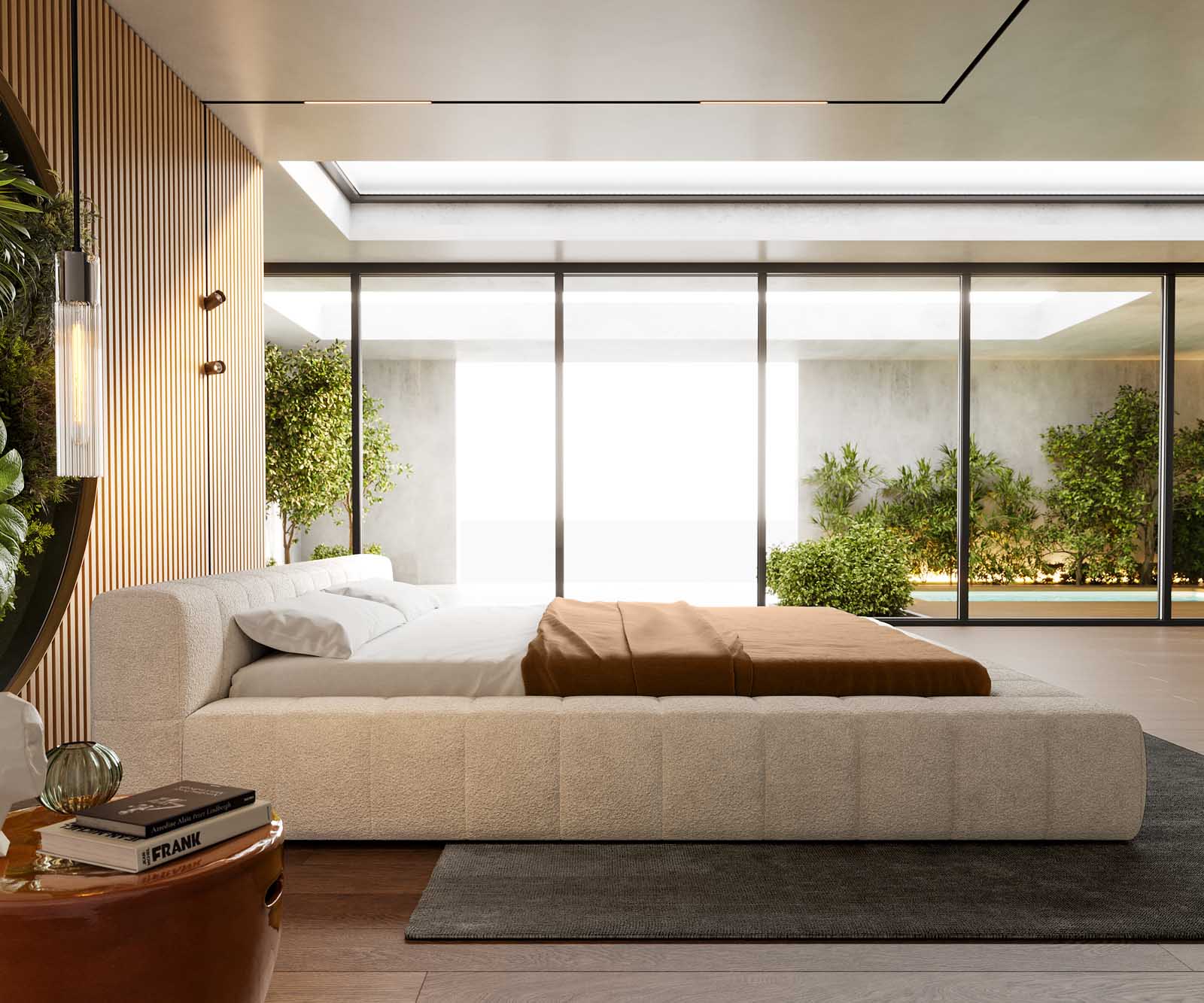 Polsterbettgestell Espazio 180x200 cm Bouclé Creme-Weiß mit Stauraum 3 Polsterbettgestell Espazio 180x200 cm Bouclé Creme-Weiß mit Stauraum 3