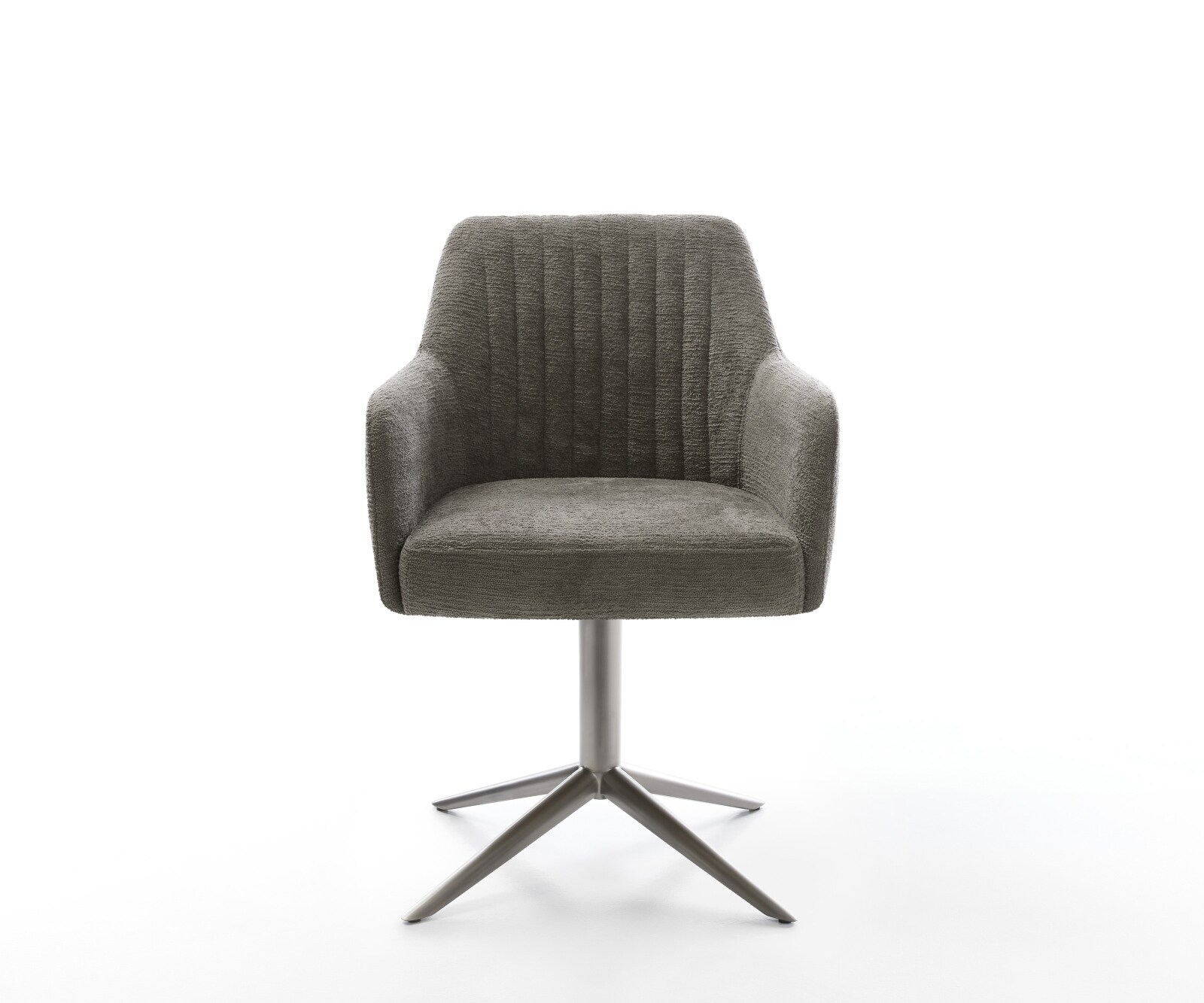 Drehstuhl Greg-Flex Bouclé Soft Schlamm Fußkreuz Graphit 360° drehbar Wippfunktion Taschenfederkern 1