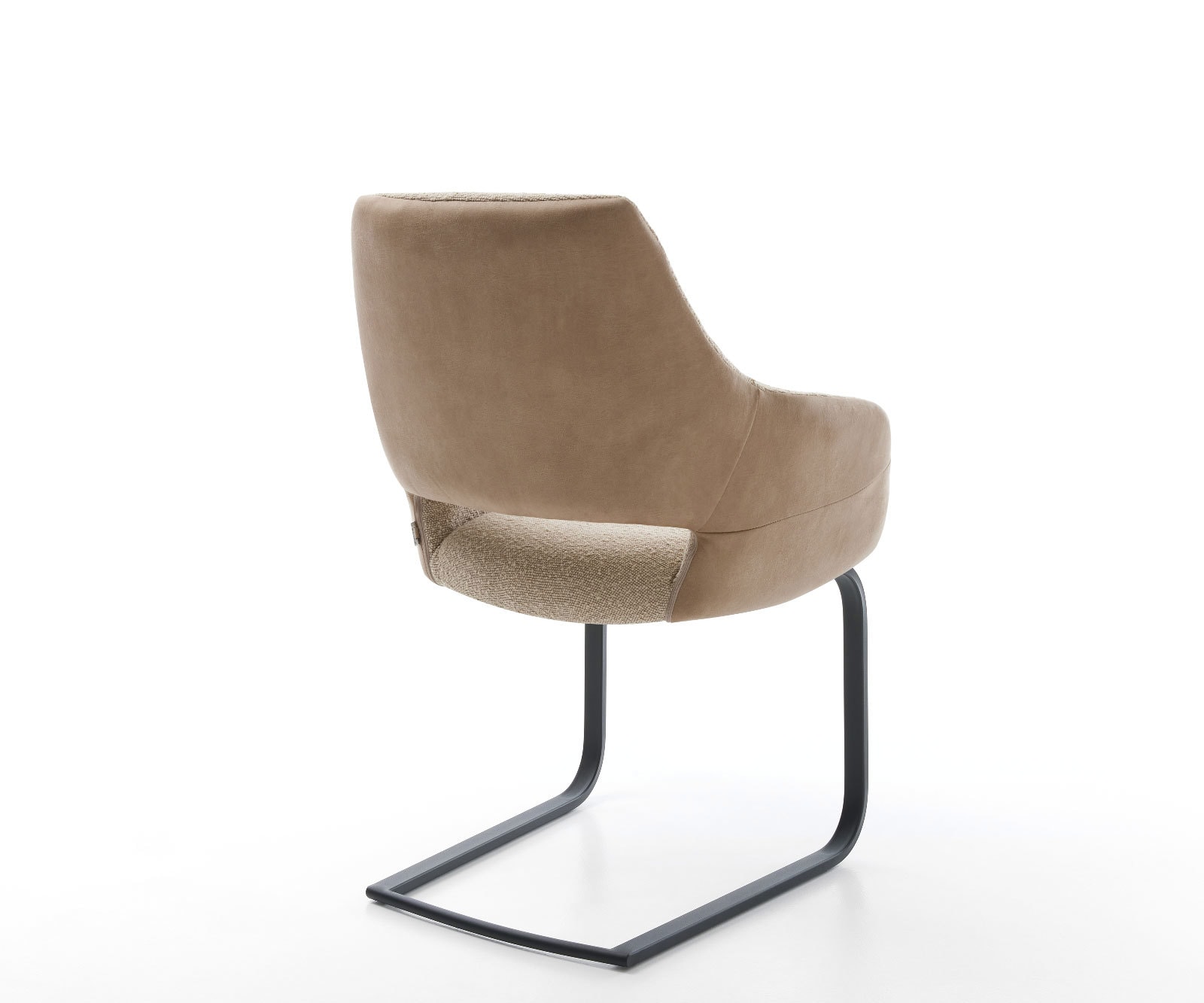 Freischwinger Yago-Flex mit Armlehnen Materialmix Schlamm Freischwinger flach Schwarz Taschenfederkern 5