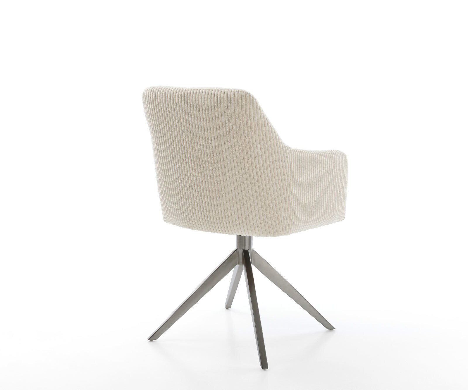 Drehstuhl Greg-Flex Cord Beige Kreuzgestell breit Graphit 360° drehbar Wippfunktion Taschenfederkern 4