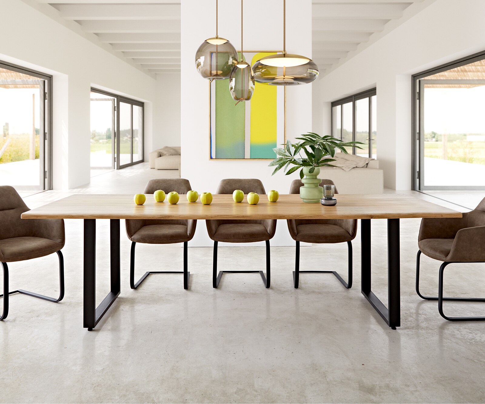 Esstisch Edge 260x100x2,5-3 Eiche Natur Kufe Schwarz Live-Edge 1 Esstisch Edge 260x100x2,5-3 Eiche Natur Kufe Schwarz Live-Edge 1