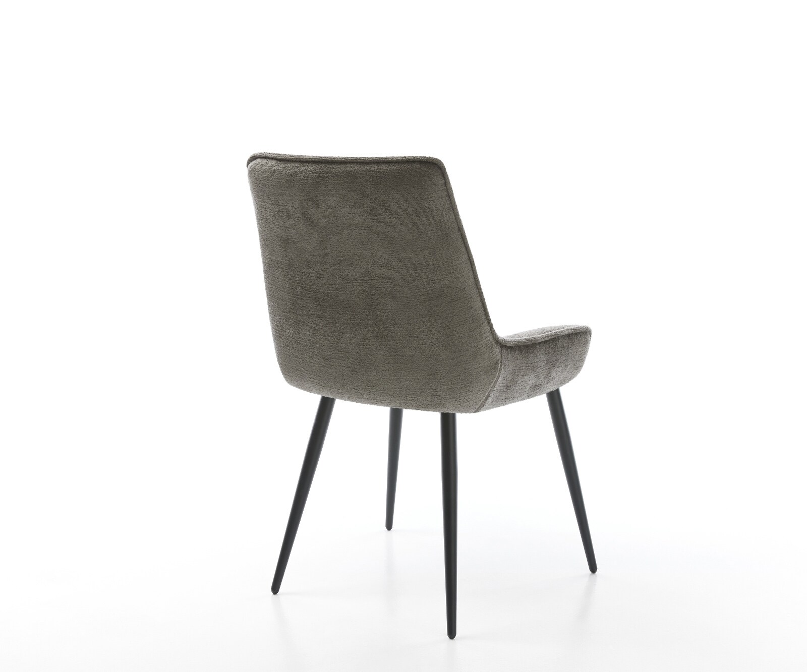 Esszimmerstuhl Taimi-Flex Bouclé Soft Schlamm 4-Fuß konisch Schwarz 4