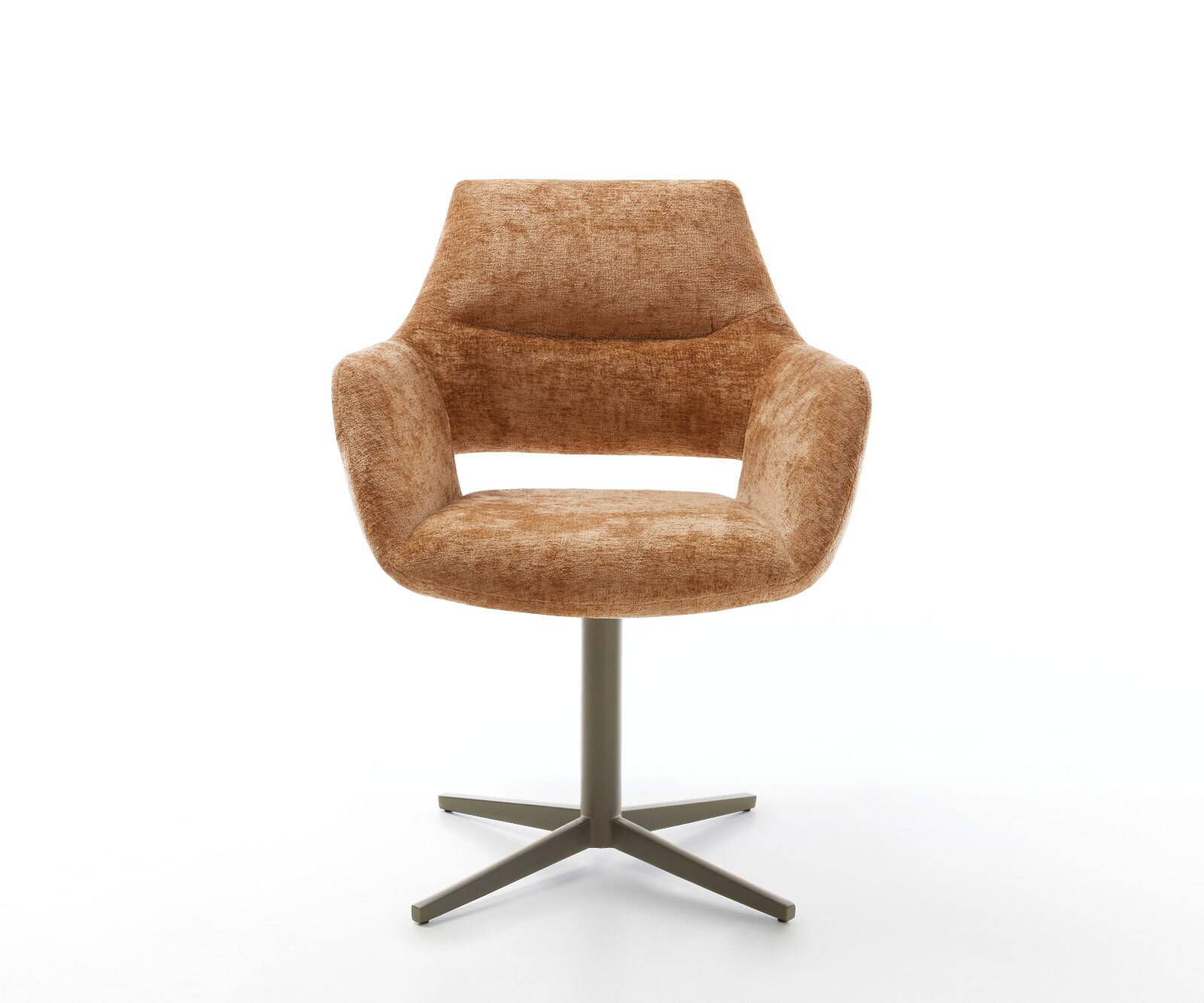 Drehstuhl Yago-Flex mit Armlehnen Chenille Rost Fußkreuz Effektfinish Titan 360° drehbar Taschenfederkern 1 Drehstuhl Yago-Flex mit Armlehnen Chenille Rost Fußkreuz Effektfinish Titan 360° drehbar Taschenfederkern 1