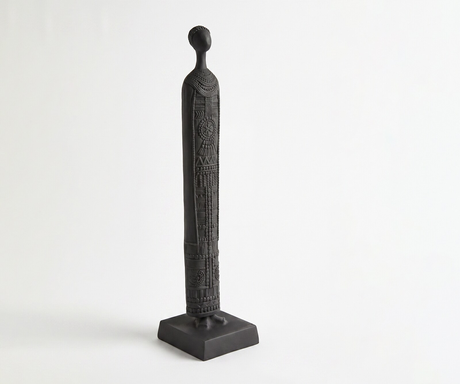 Figurine Sentinel l12 x P12 x H51 cm Aluminium Basalt Moulée