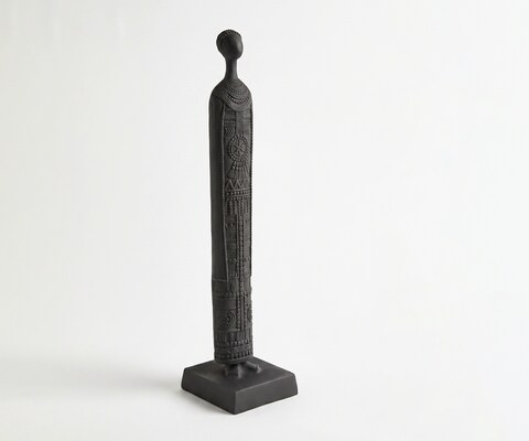 Figurine Sentinel l12 x P12 x H51 cm Aluminium Basalt Moulée