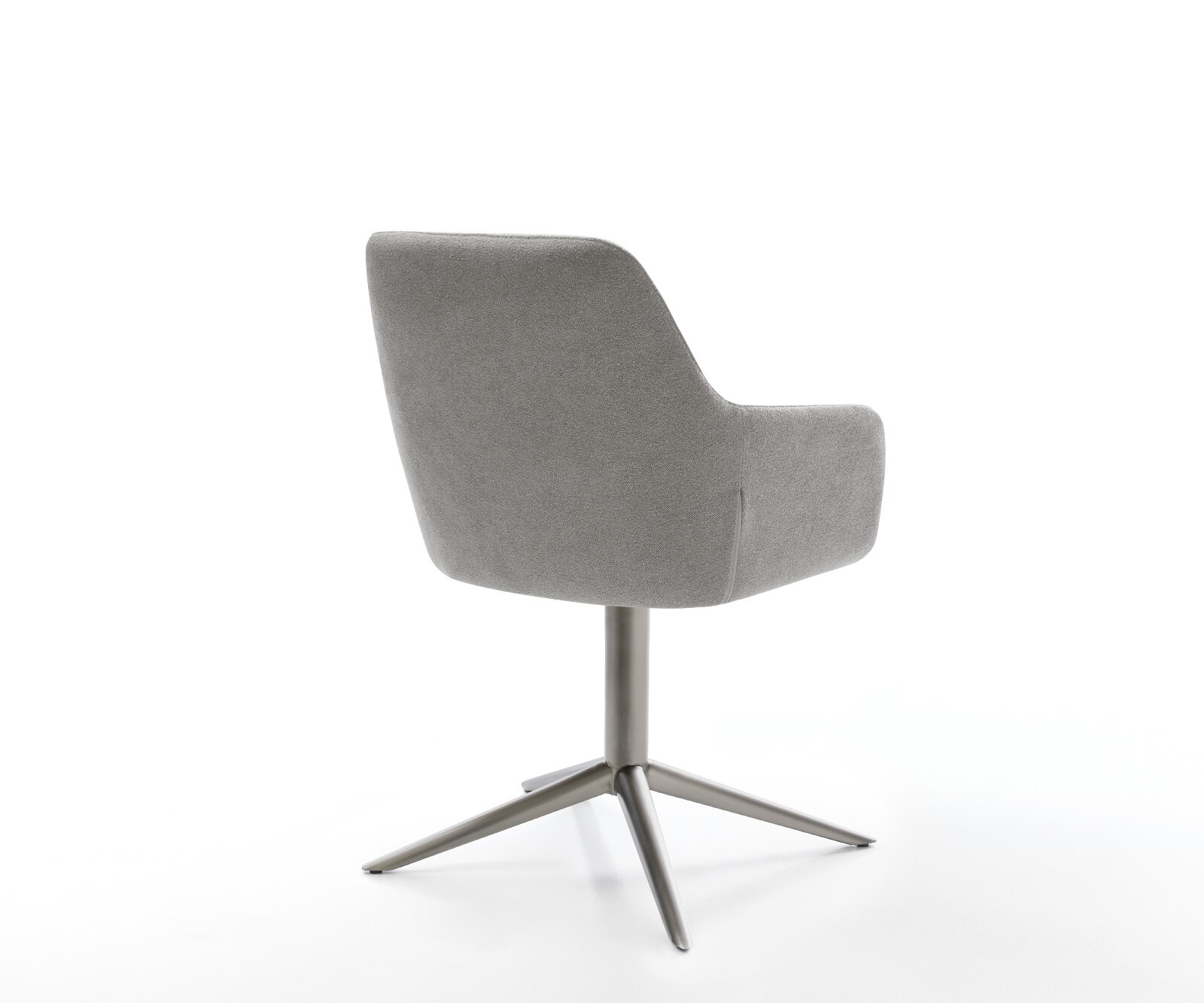 Chaise-pivotante Pejo-Flex tissu structuré doux gris pied de chaise 4 branches grafiete pivotement sur 360° fonction bascule resorts ensachés 4