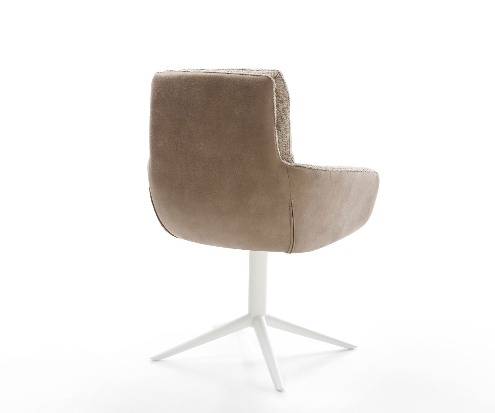 Drehstuhl Abelia-Flex mit Armlehnen Materialmix Schlamm Fußkreuz Weiß 360° drehbar Wippfunktion 4 Drehstuhl Abelia-Flex mit Armlehnen Materialmix Schlamm Fußkreuz Weiß 360° drehbar Wippfunktion 4