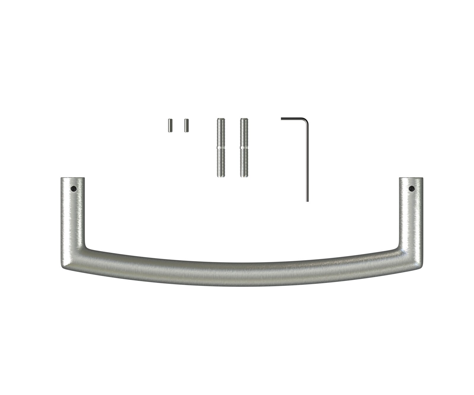Poignée-de-fauteuil-de-bar Flex Acier inoxydable plat Argent  1