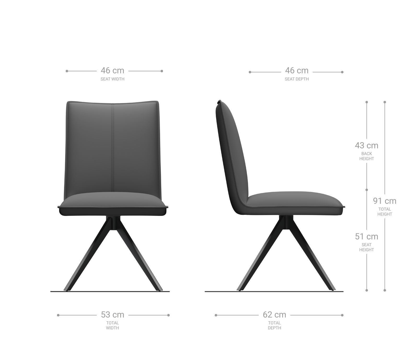 Esszimmerstuhl Lelio-Flex Samt Grau Kreuzgestell breit Edelstahl Taschenfederkern 5 Esszimmerstuhl Lelio-Flex Samt Grau Kreuzgestell breit Edelstahl Taschenfederkern 5