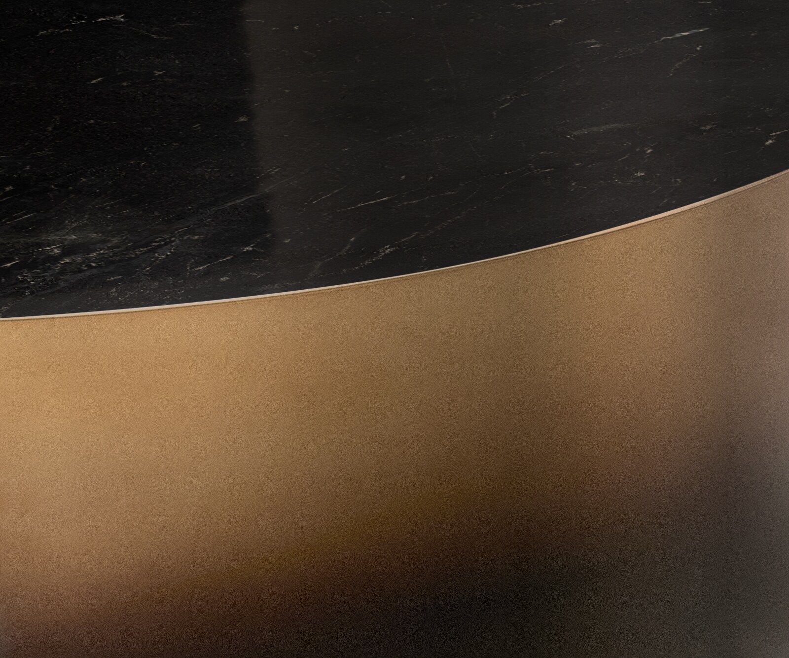 Couchtisch Alerio 90x90 cm Marmor Schwarz Silber Metall Gold Ombre 3