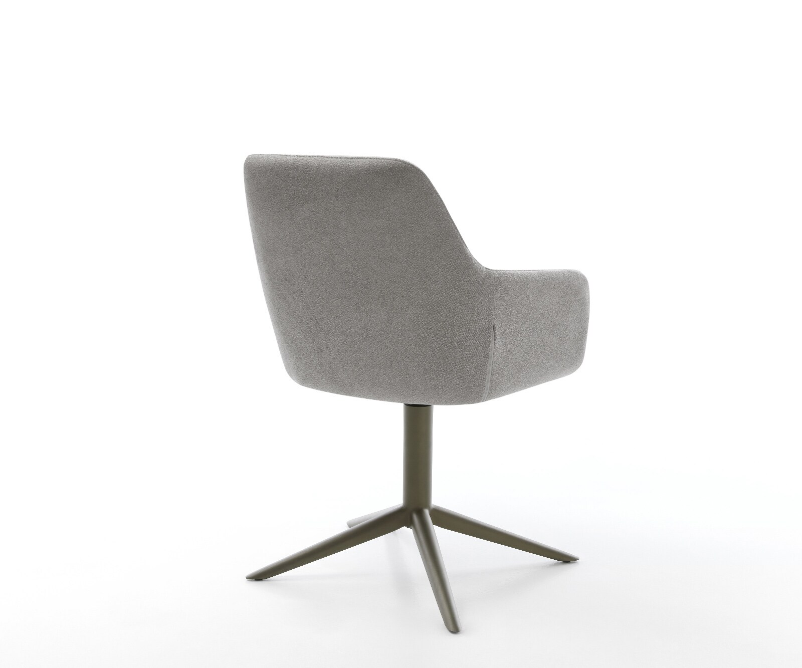 Chaise-pivotante Pejo-Flex tissu structuré doux gris pied de chaise 4 branches aspect titane pivotement sur 360° fonction bascule resorts ensachés 4