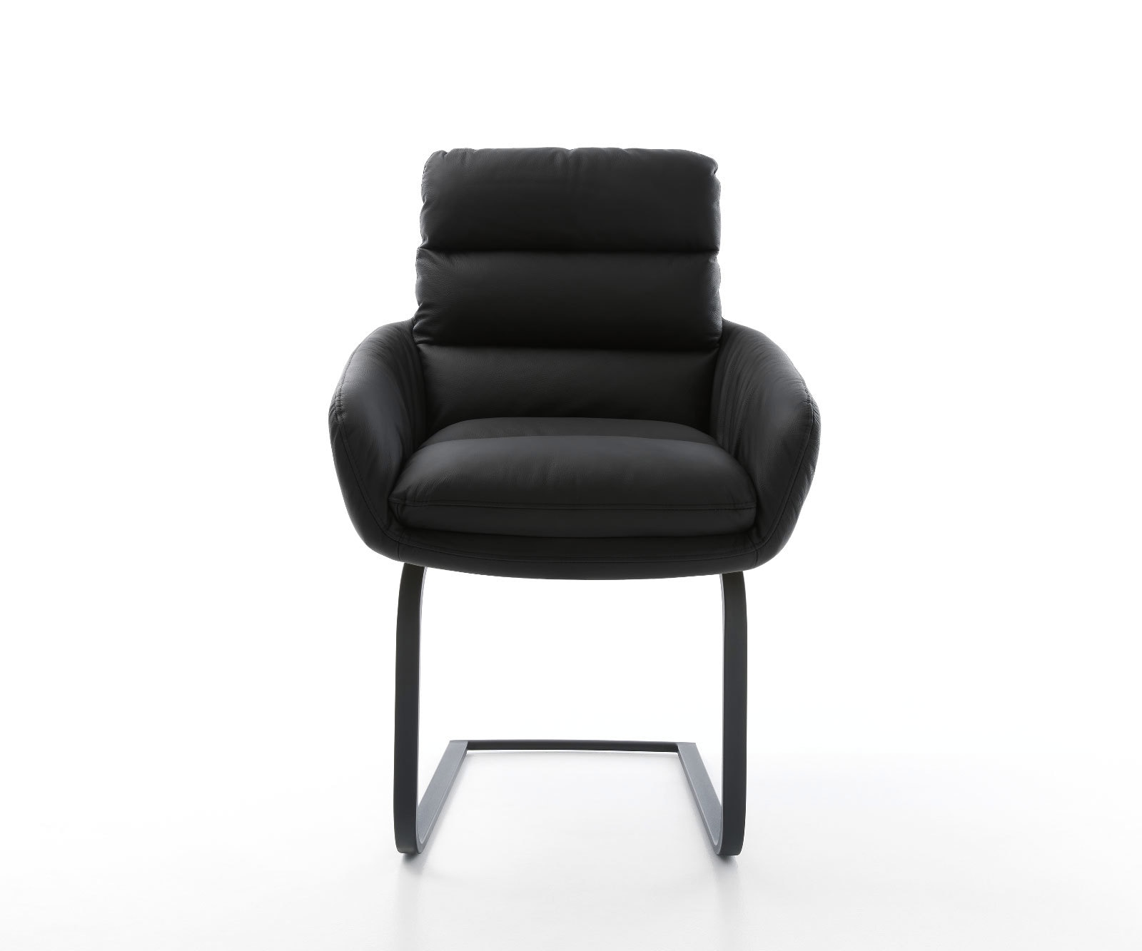 Freischwinger Abelia-Flex mit Armlehnen Echt-Leder Schwarz Freischwinger flach Schwarz 1 Freischwinger Abelia-Flex mit Armlehnen Echt-Leder Schwarz Freischwinger flach Schwarz 1