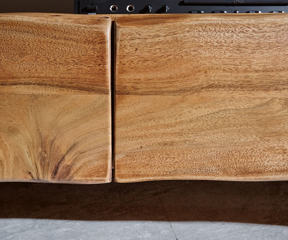 Lowboard Live-Edge 230 cm Akazie Natur massiv 4 Schübe 4