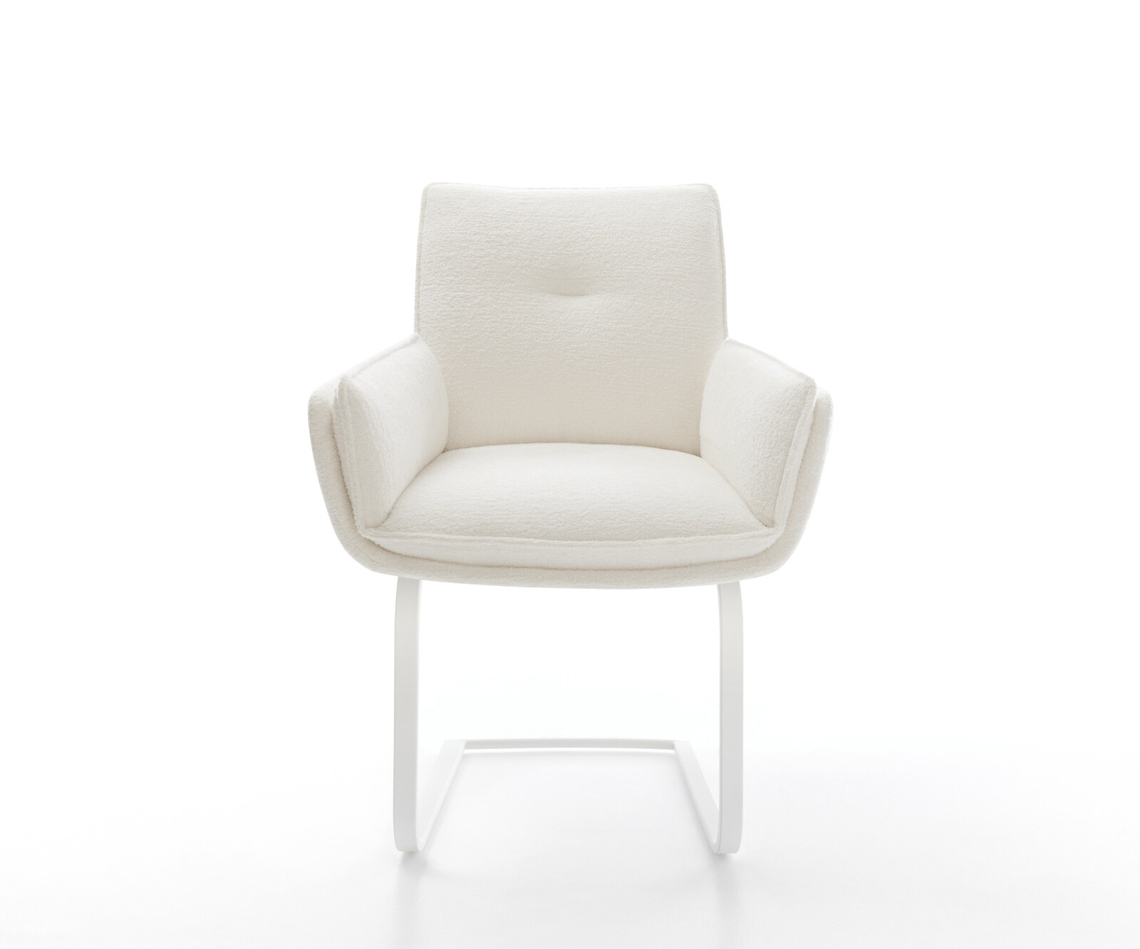 Freischwinger Nela-Flex Bouclé Soft Beige Freischwinger flach Weiß 1