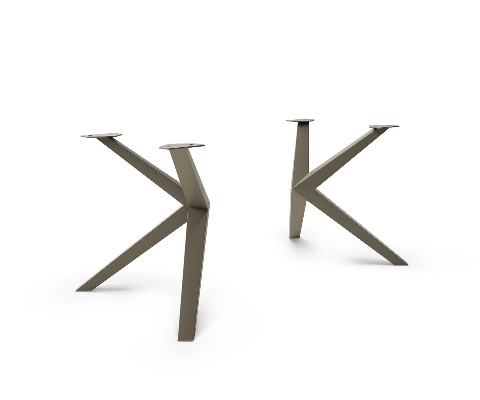 Piètement de table Zenthara anguleux métal noir (set de 2 pièces) 3