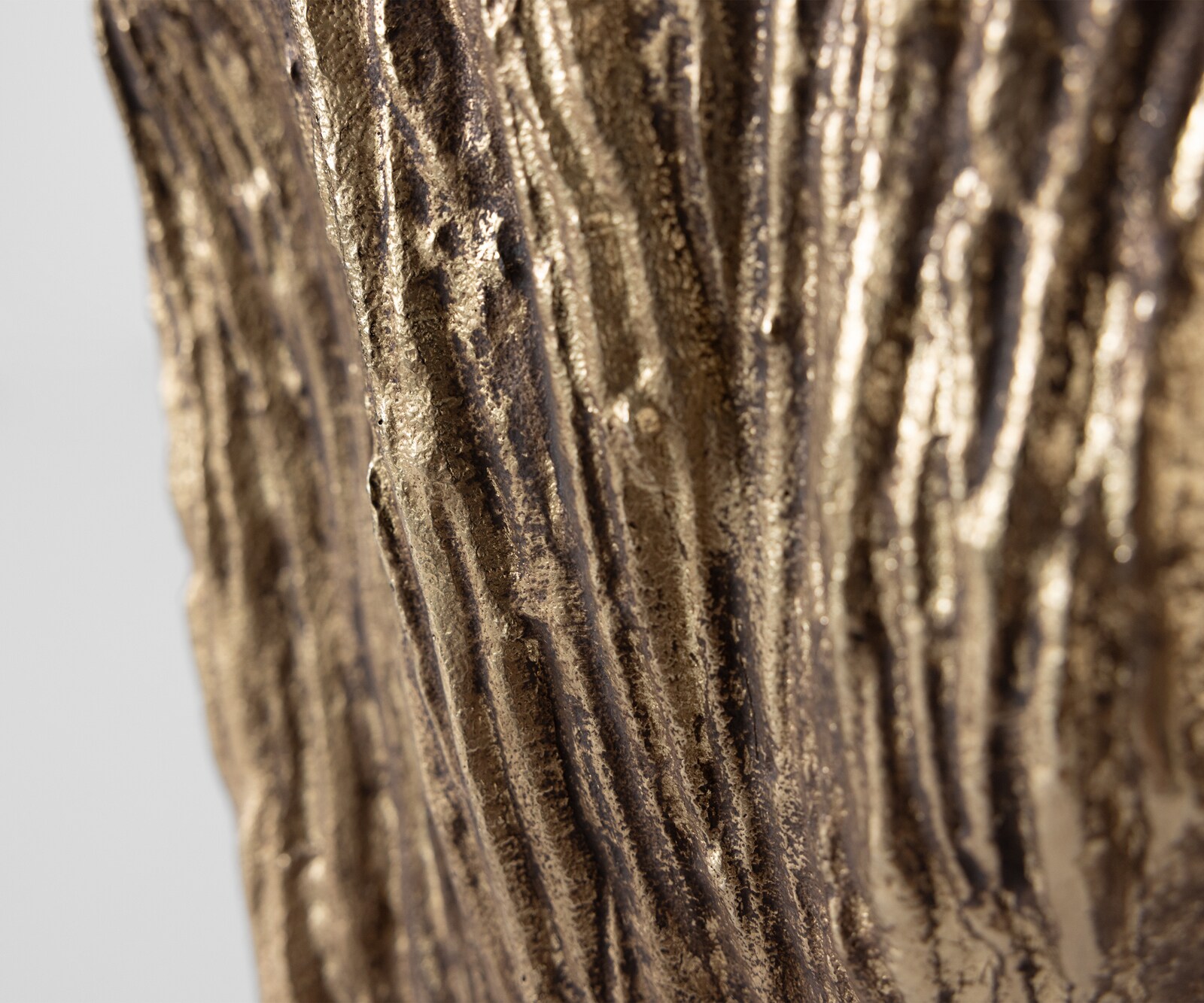 Vase Corallo l37 x P18 x H48 cm Aluminium Oro Antico Fait main 5
