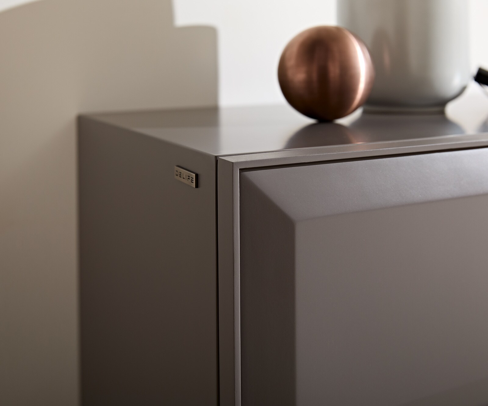 Sideboard Marellia 200 cm Grau 4 Türen Winkelfuß Edelstahl 5 Sideboard Marellia 200 cm Grau 4 Türen Winkelfuß Edelstahl 5