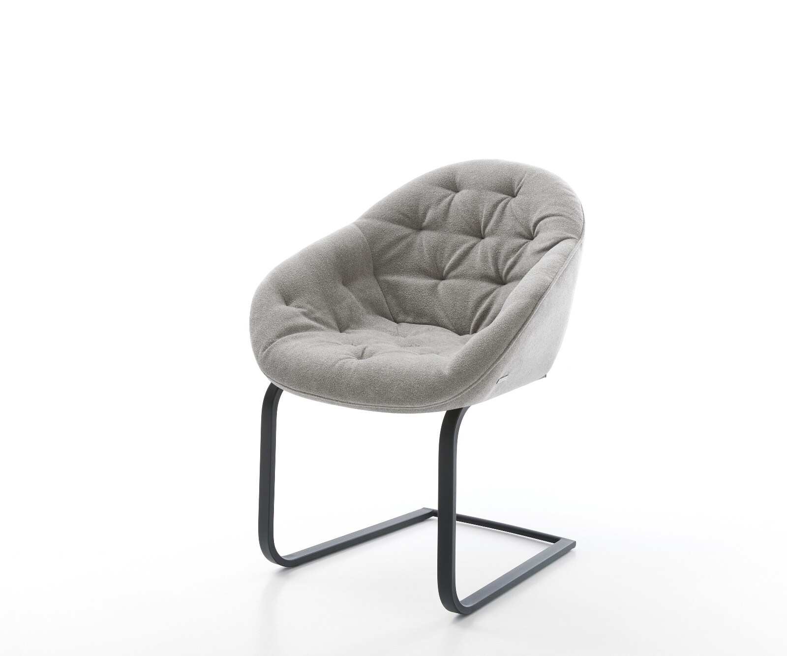 Freischwinger Gaio-Flex Strukturstoff Soft Grau Freischwinger flach Schwarz 1