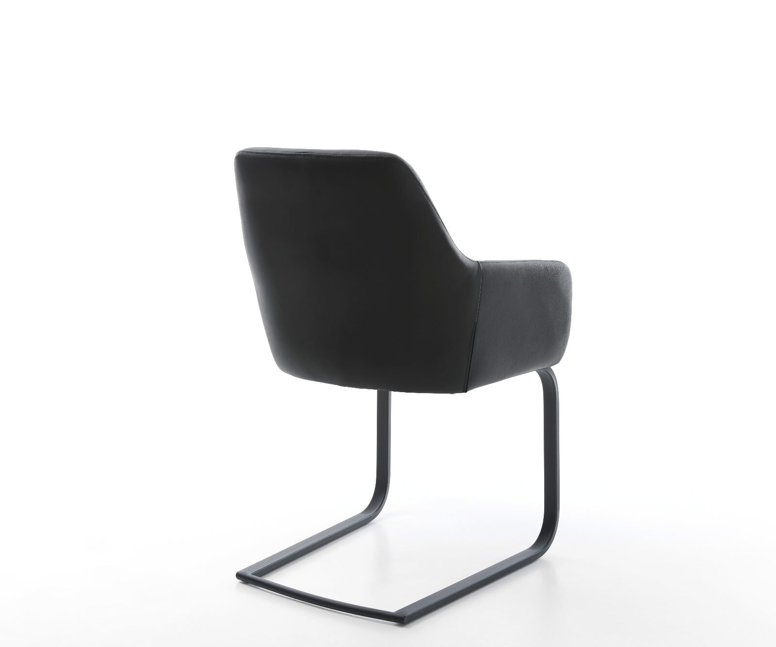 Cantilever Pejo-Flex cuir de vache noir pied cantilever plat noir ressorts ensachés 5