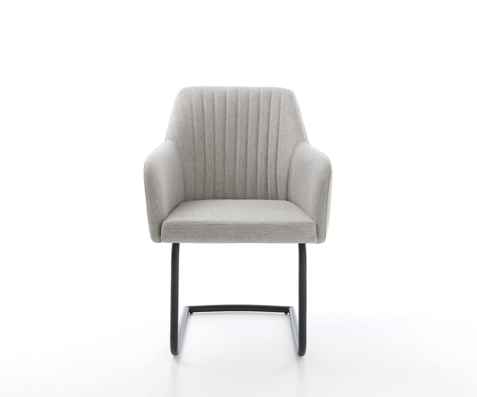 Freischwinger Greg-Flex Stripes Hellgrau Freischwinger rund Schwarz Taschenfederkern 2