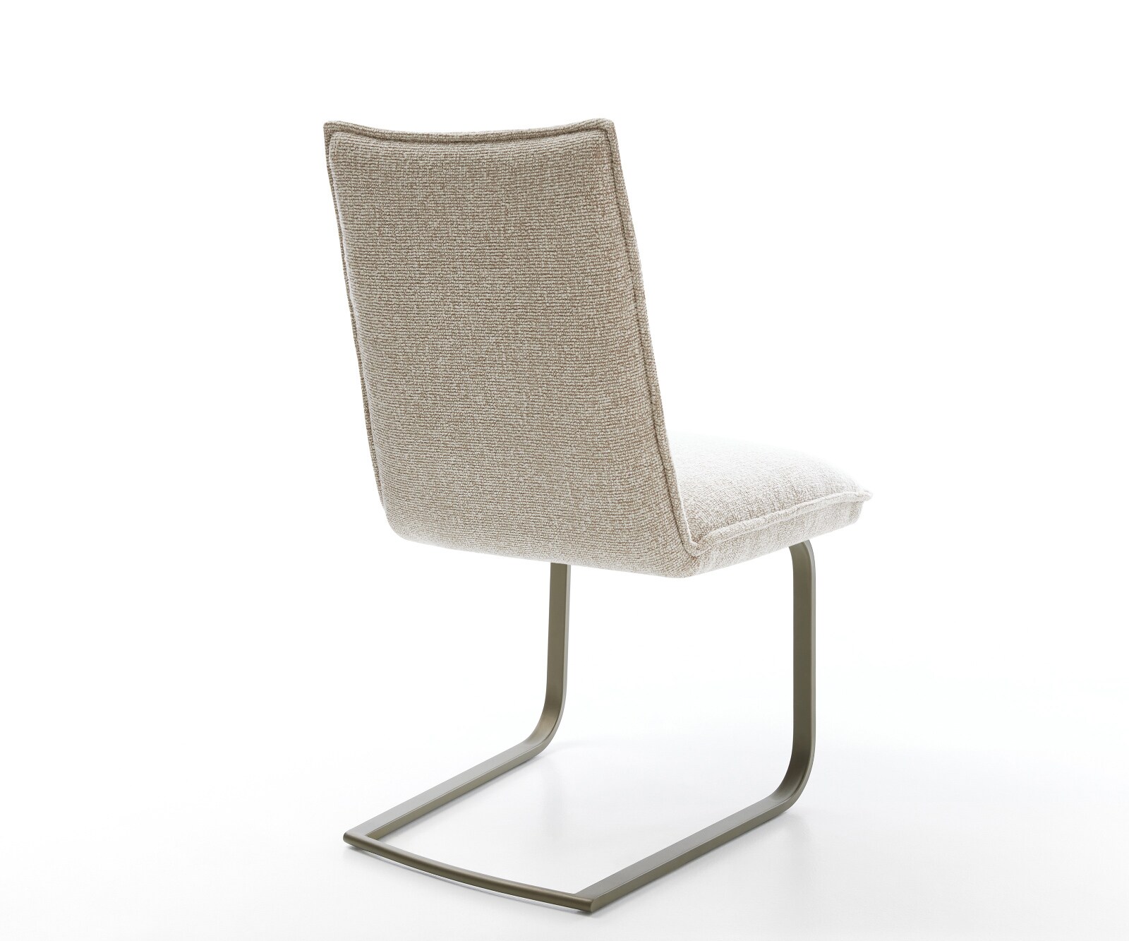 Freischwinger Lelio-Flex Webstoff Soft Beige Freischwinger flach Effektfinish Titan Taschenfederkern 5