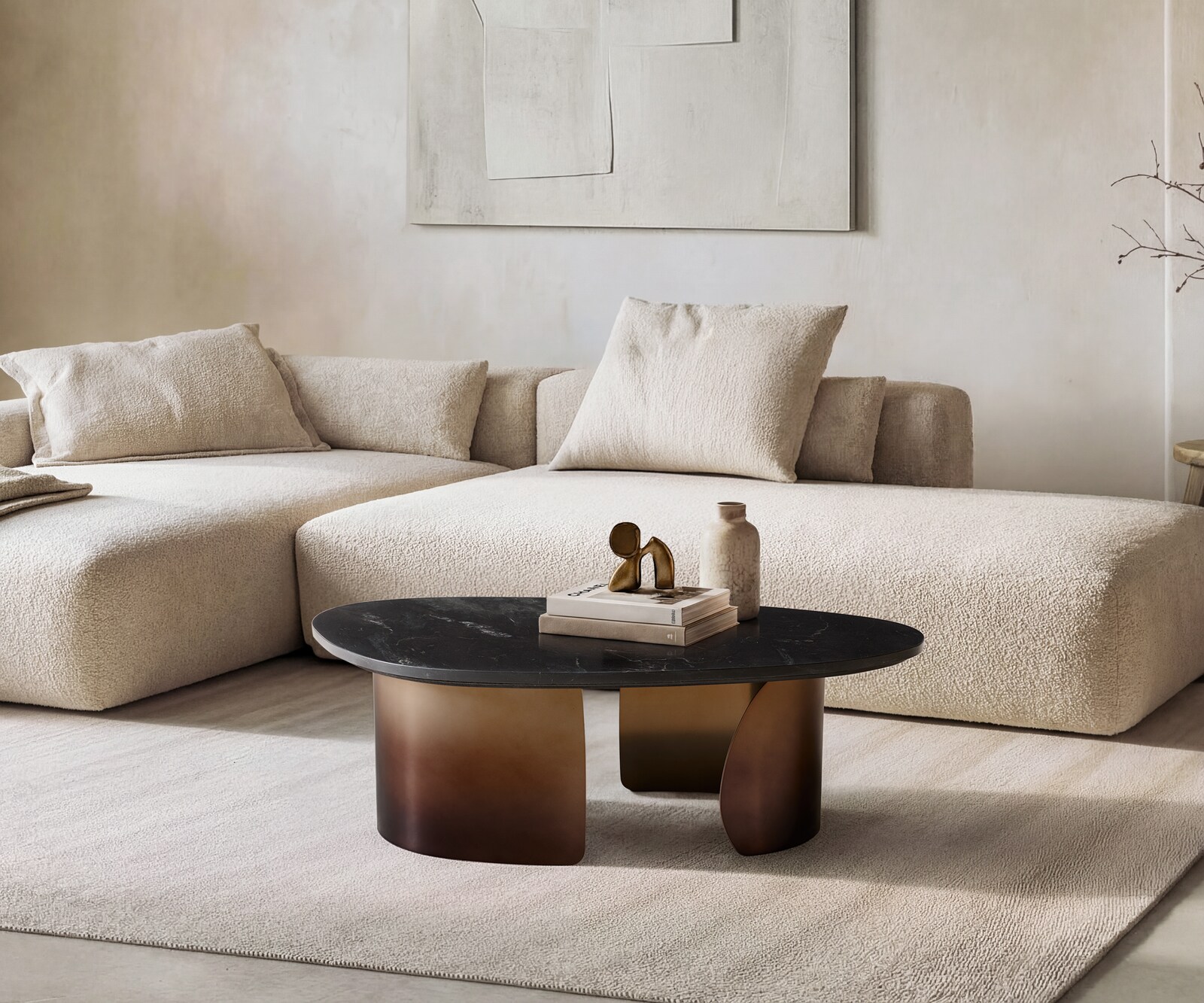 Table basse Marvello 100x50 cm marbre