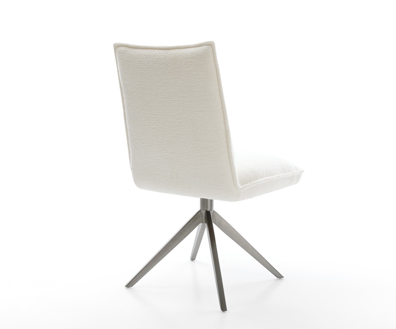 Chaise-pivotante Lelio-Flex bouclé doux beige pied croisé large grafiete pivotement sur 360° fonction bascule resorts ensachés 5