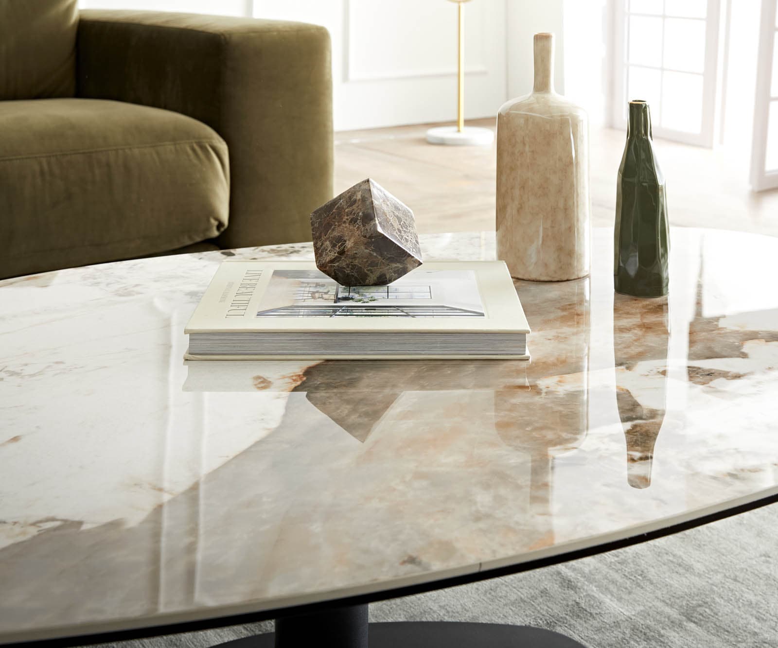 Couchtisch Vibana 140x80 cm Keramik Minas Melange Weiß-Beige Gestell Metall Schwarz 4 Couchtisch Vibana 140x80 cm Keramik Minas Melange Weiß-Beige Gestell Metall Schwarz 4