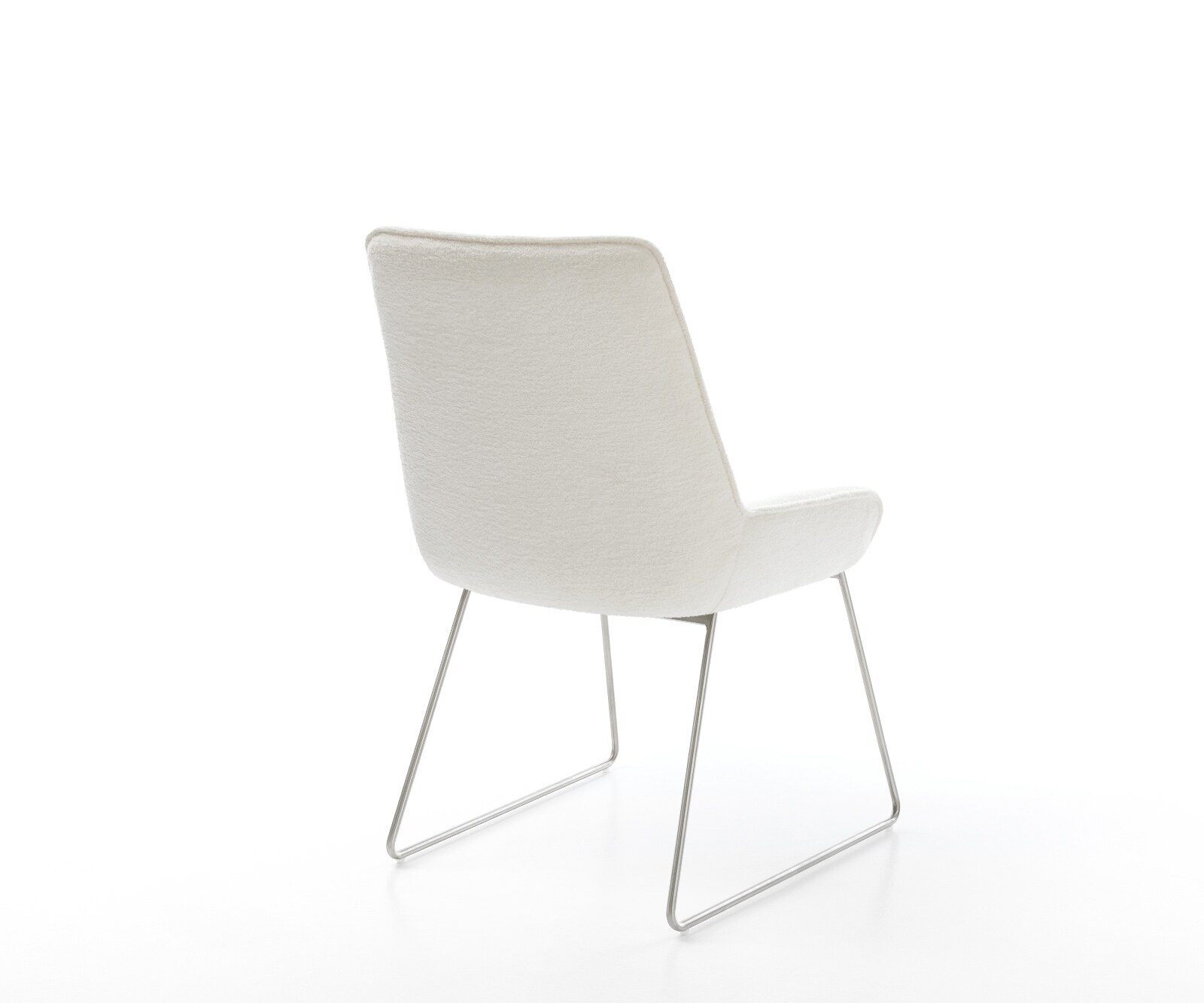 Esszimmerstuhl Taimi-Flex Bouclé Soft Beige Kufengestell Edelstahl 5