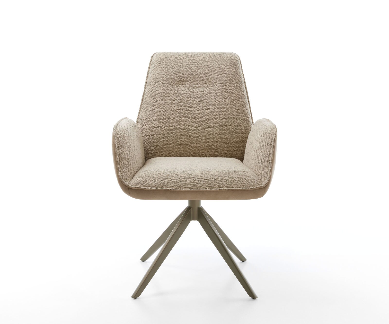 Drehstuhl Zoa-Flex Materialmix Schlamm Kreuzgestell breit Effektfinish Titan 360° drehbar Wippfunktion Taschenfederkern 1