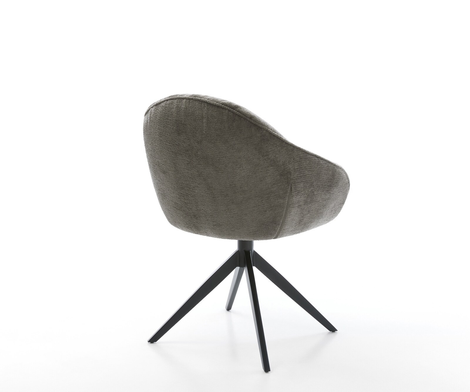 Drehstuhl Gaio-Flex Bouclé Soft Schlamm Kreuzgestell breit Schwarz 360° drehbar Wippfunktion 5