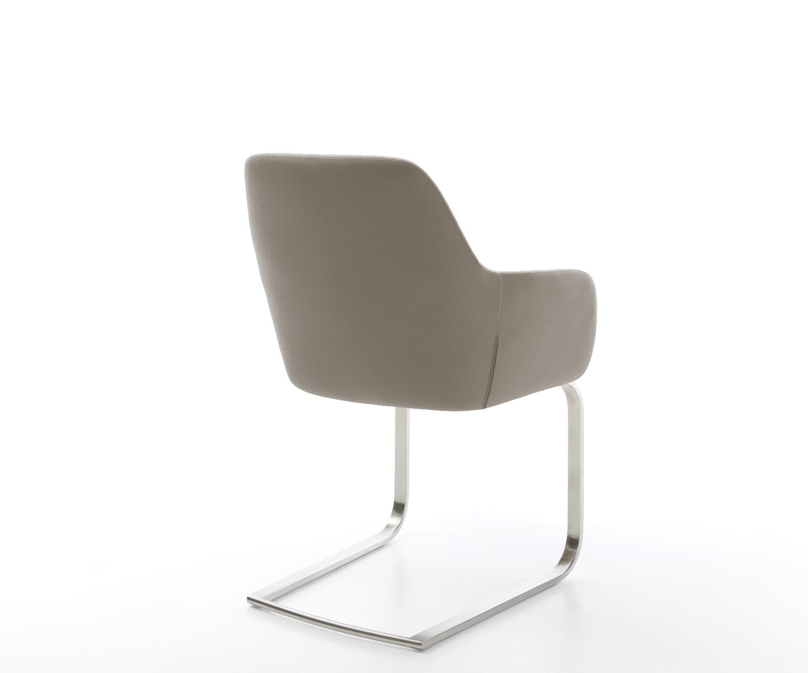 Cantilever Pejo-Flex cuir de vache couleur boue pied cantilever plat acier inoxydable brossé ressorts ensachés 4