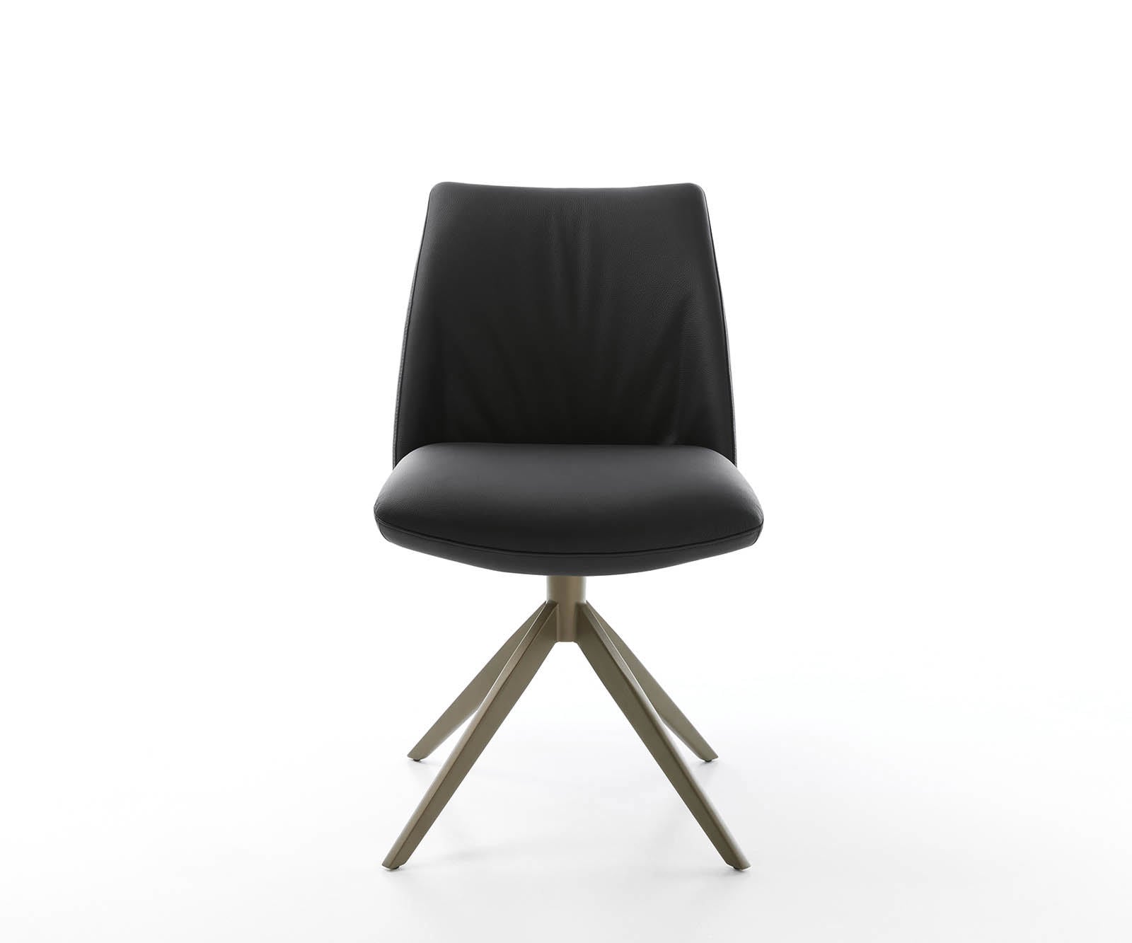 Drehstuhl Elso-Flex Echt-Leder Schwarz Kreuzgestell breit Effektfinish Titan 360° drehbar Taschenfederkern 1 Drehstuhl Elso-Flex Echt-Leder Schwarz Kreuzgestell breit Effektfinish Titan 360° drehbar Taschenfederkern 1