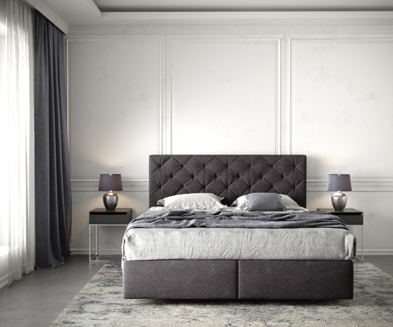Boxspringbett Dream-Great 160x200 cm Mikrofaser Schwarz mit Matratze und Topper 1 Boxspringbett Dream-Great 160x200 cm Mikrofaser Schwarz mit Matratze und Topper 1