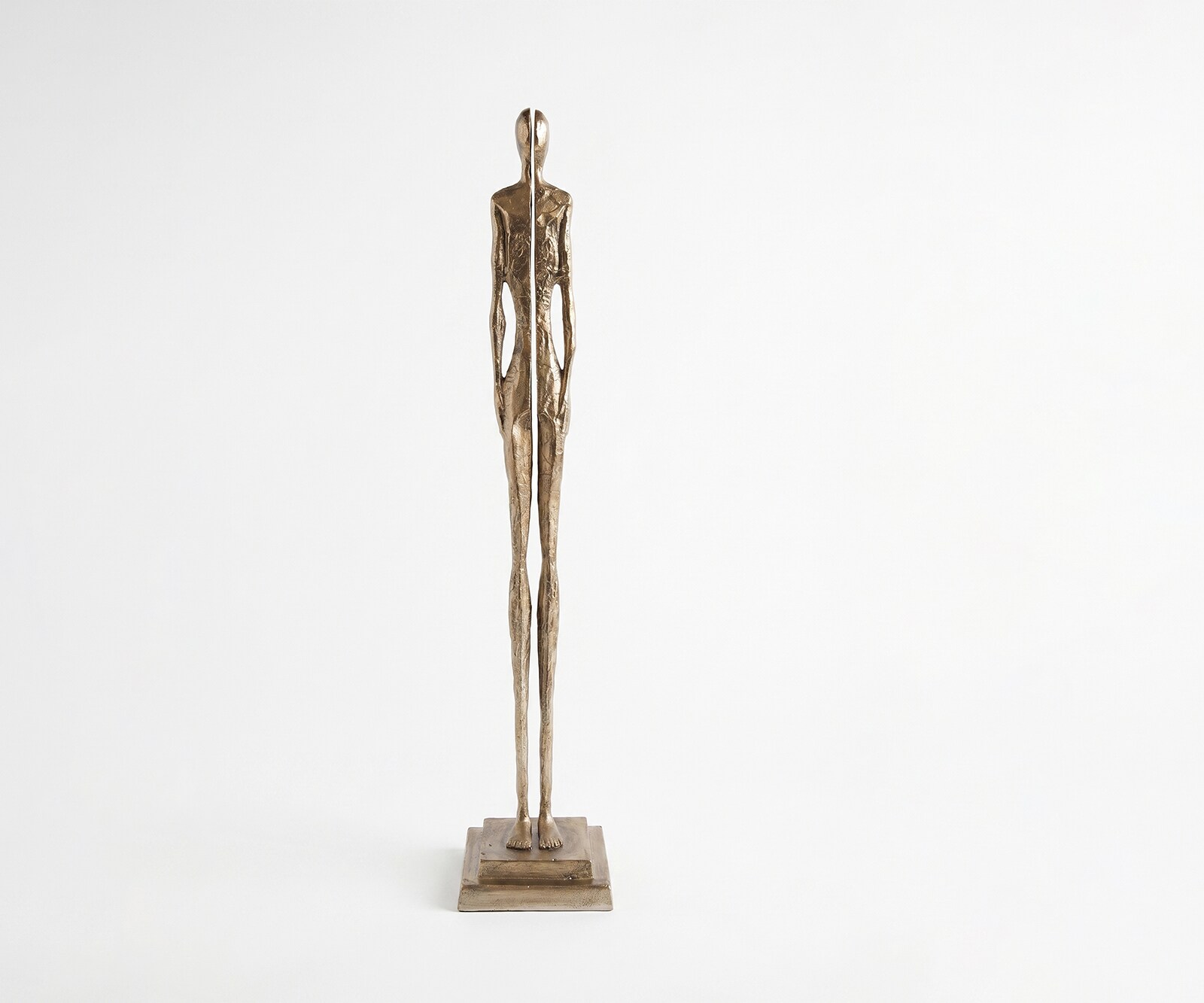 Figur Divora B25 x T24 x H126 cm Aluminium Champagner Handgemacht