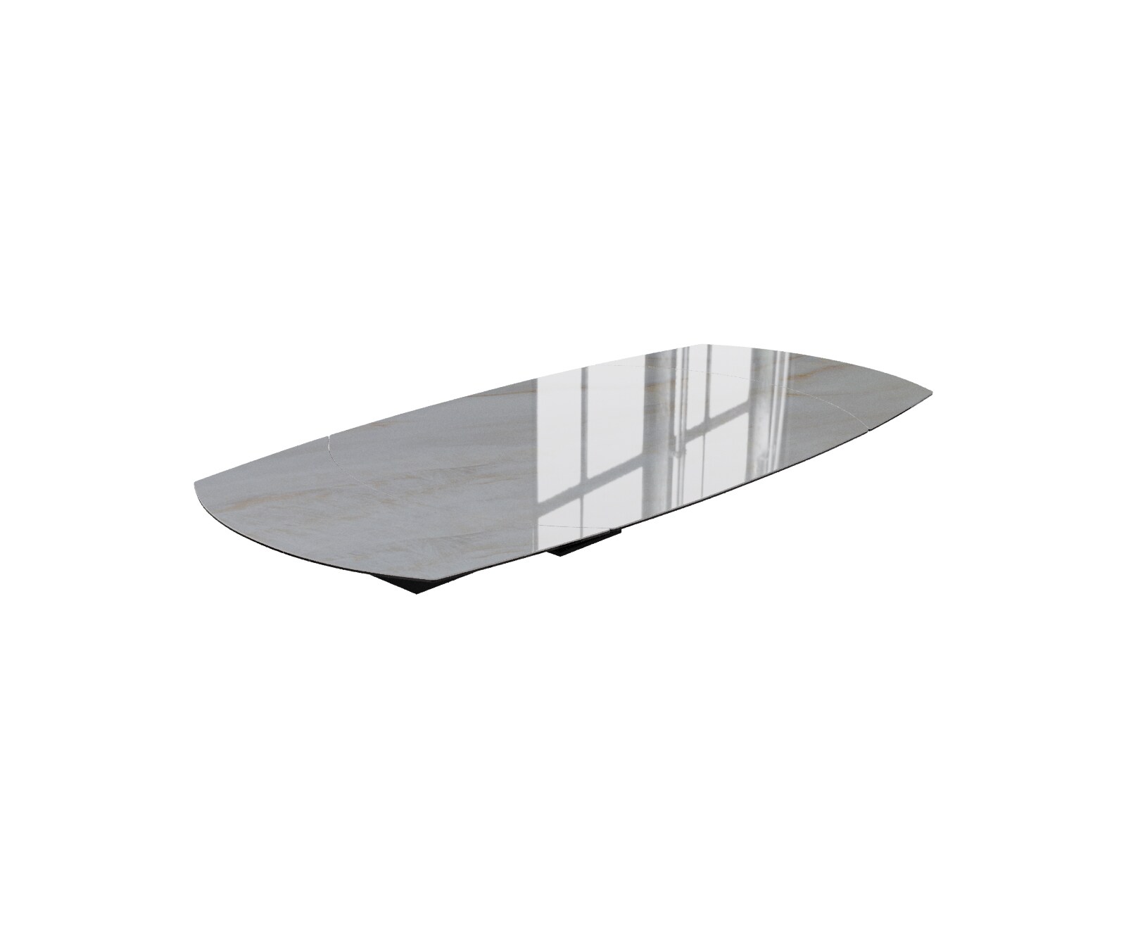 Esstischplatte Edge Boot 130-200x100 cm Keramik Onyx Pearl ausziehbar