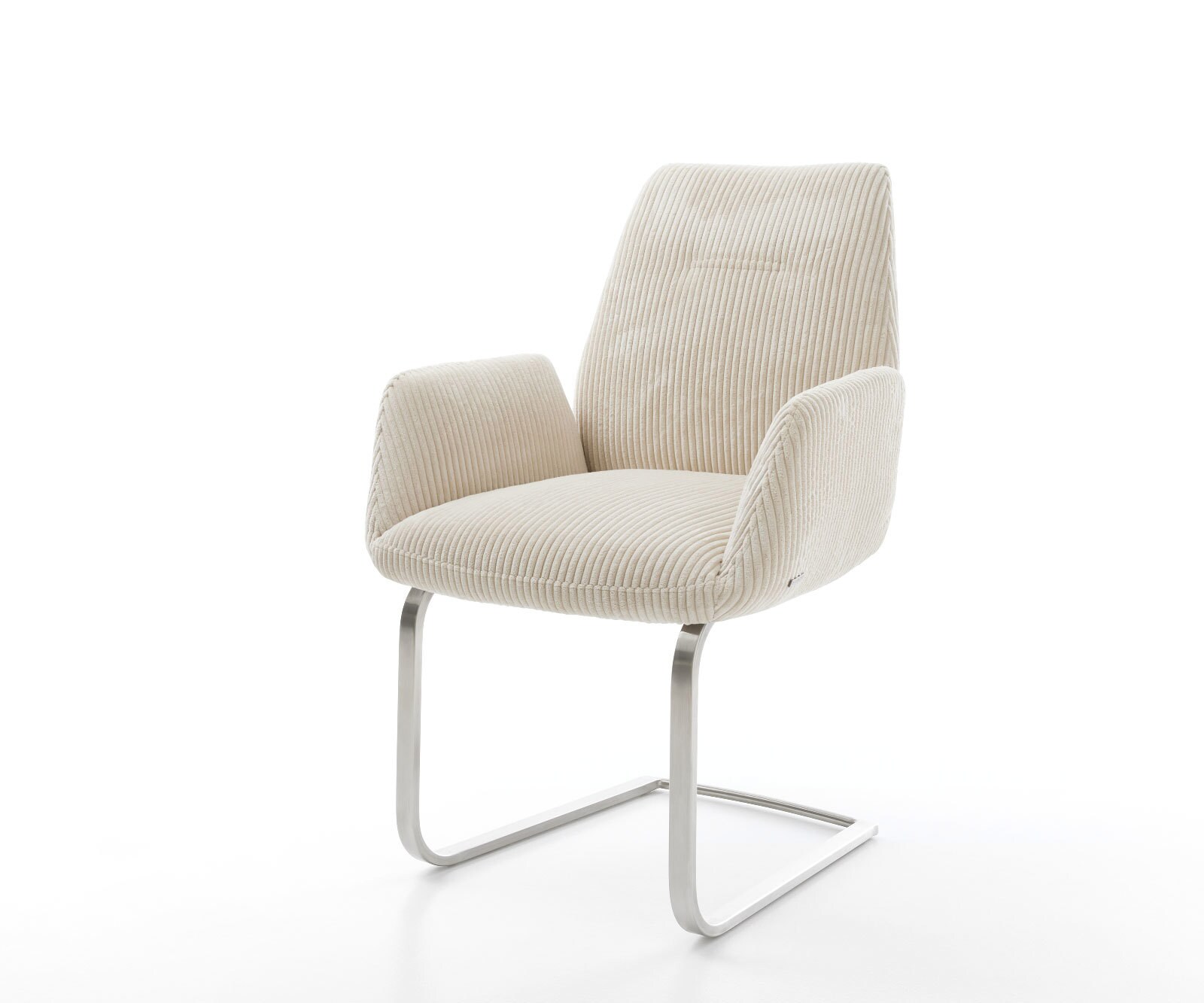 Schwingstuhl Zoa-Flex Cord Beige Freischwinger flach Edelstahl