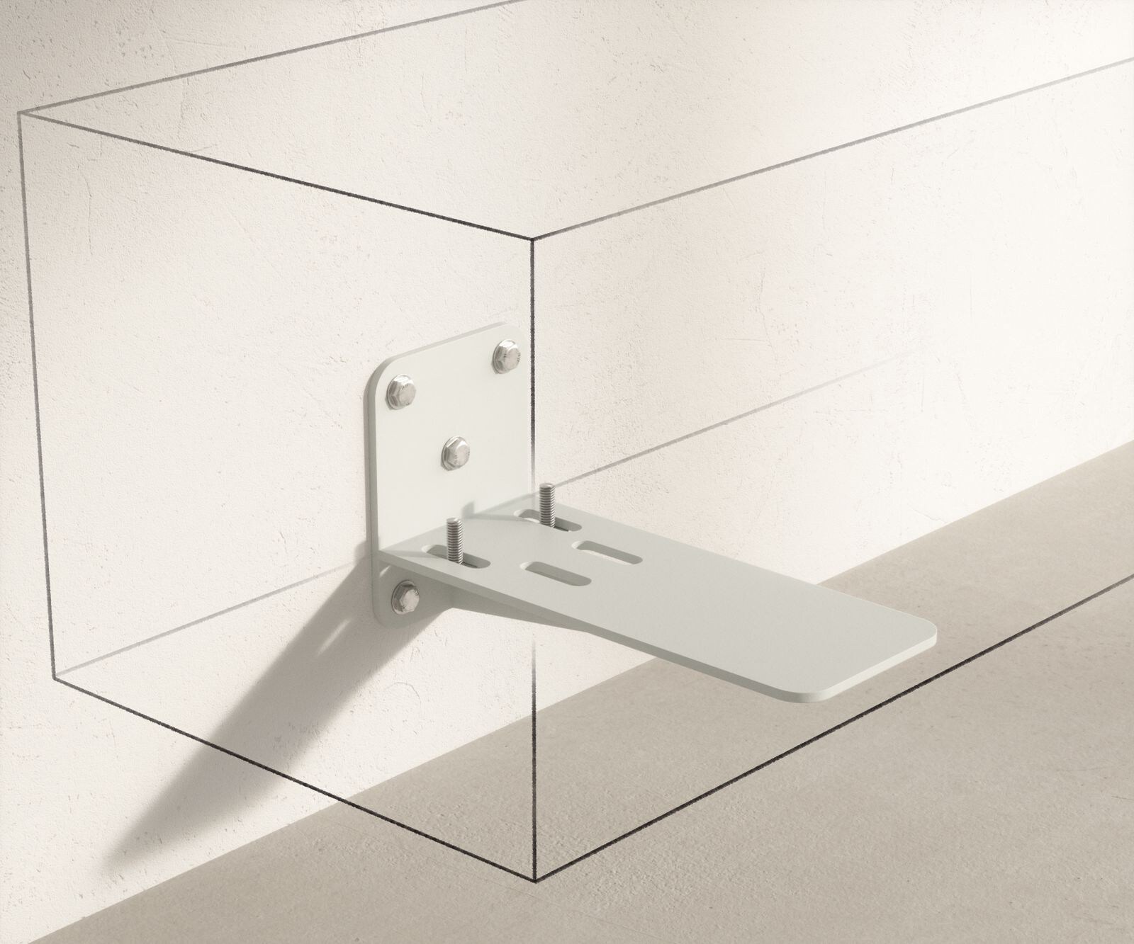 Lowboard Cuor 250 cm Keramik Minas Melange Weiß-Beige 1 Klappe 1 Schubfach Schwebend 8